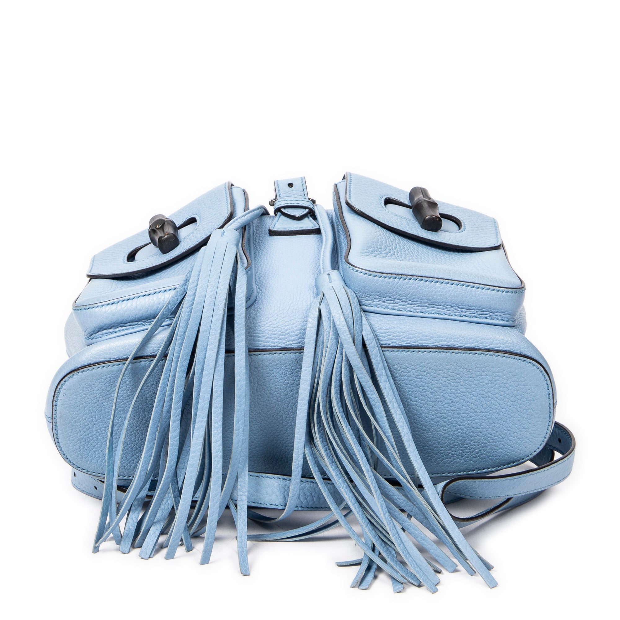 Bamboo Tassel Drawstring Backpack 
