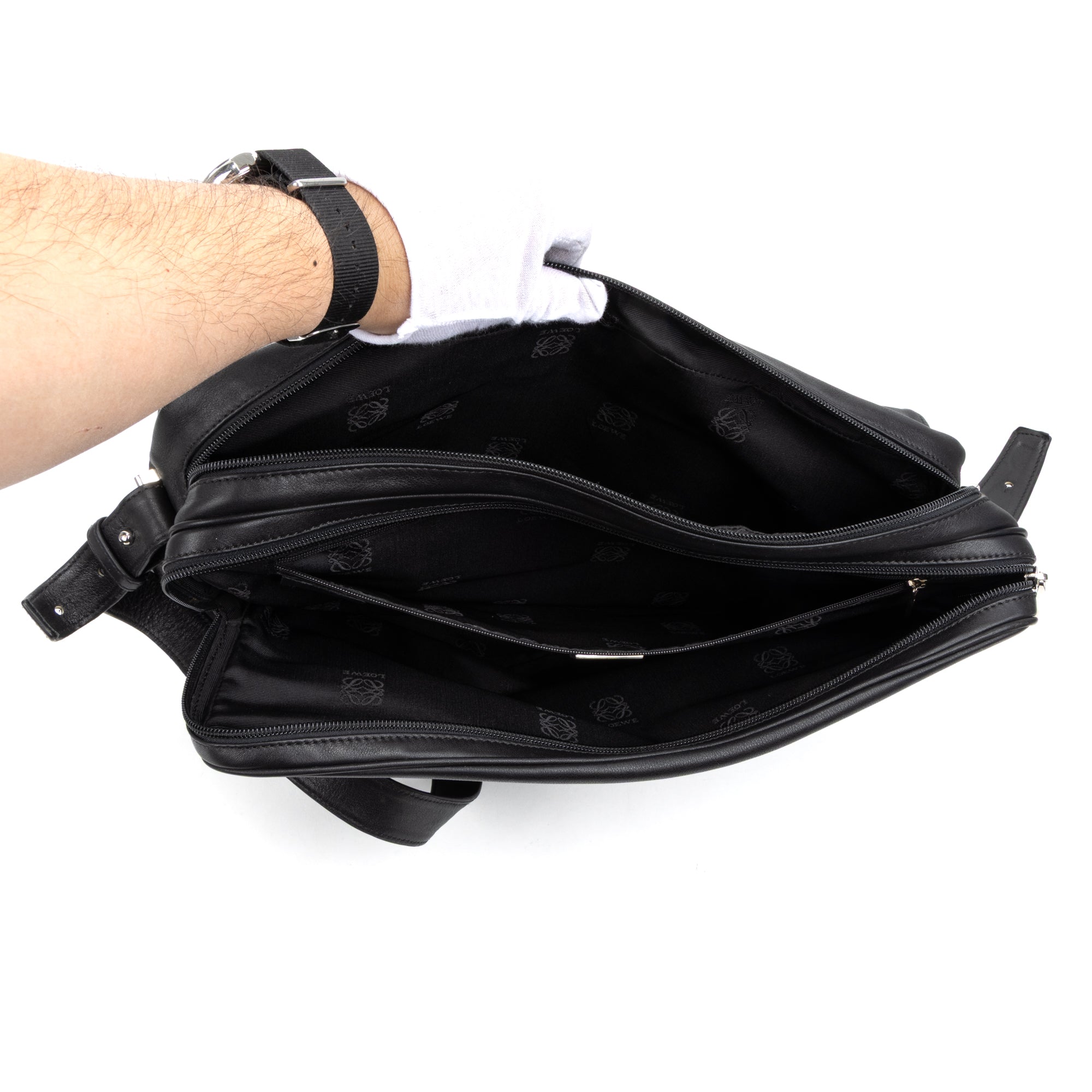 Front Zip Messenger Bag 