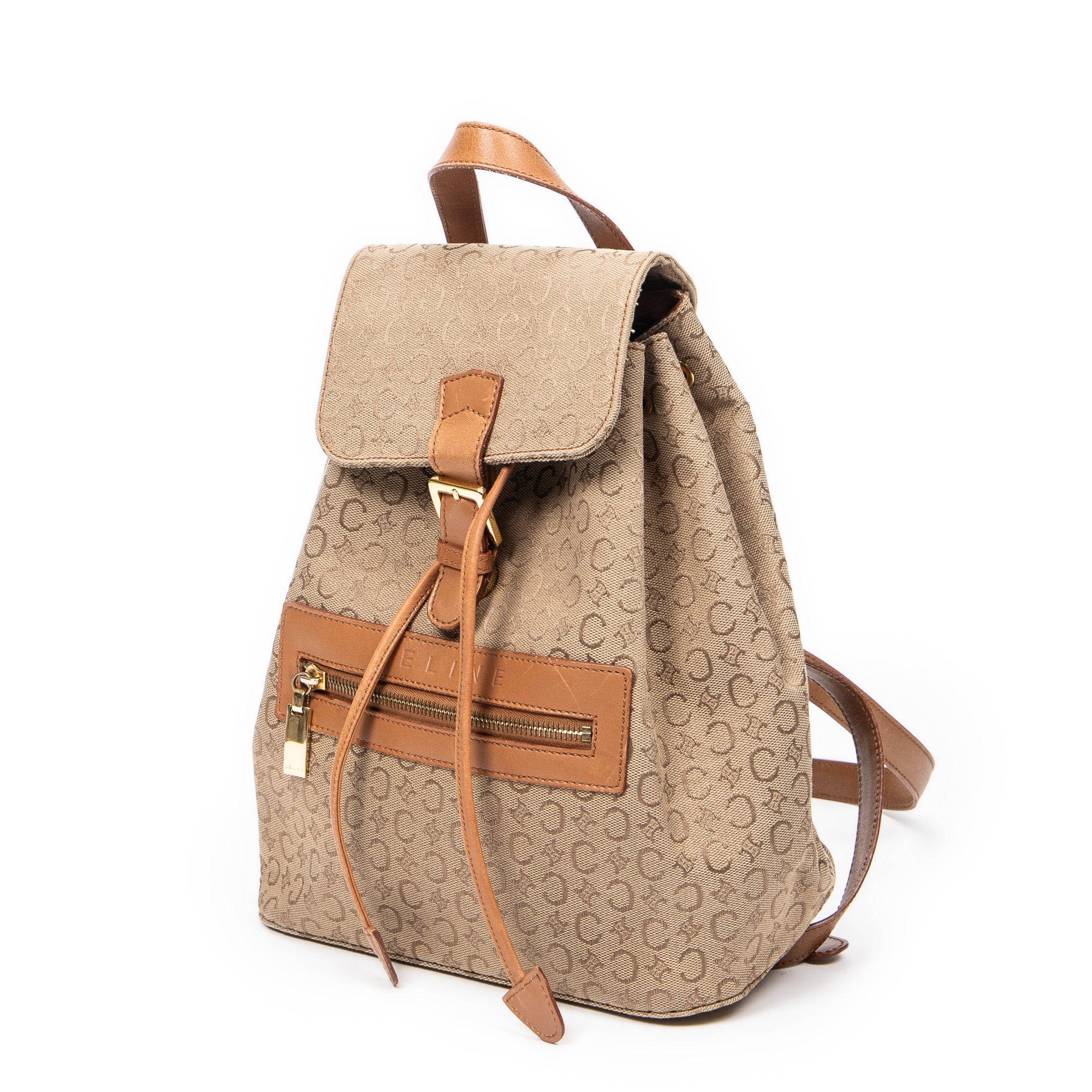 Front Zip Drawstring Backpack 