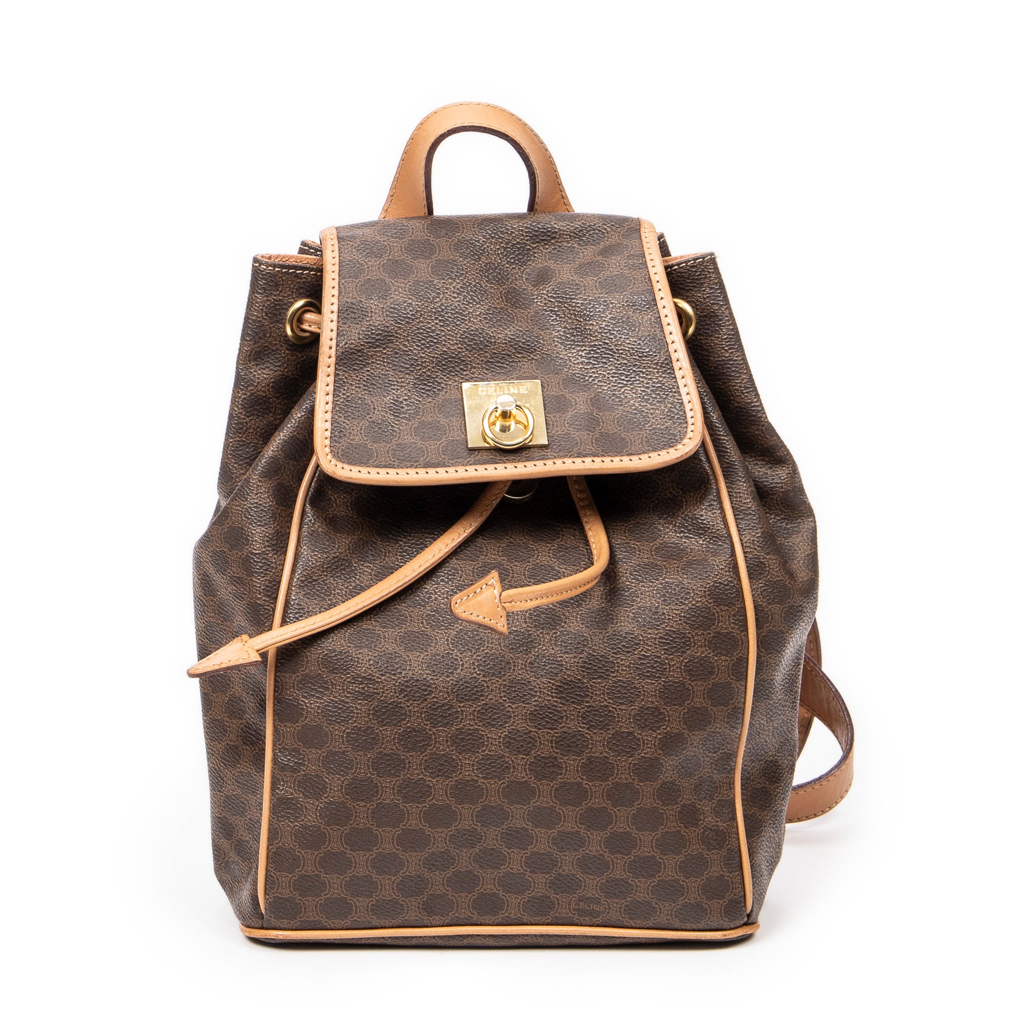 Drawstring Flap Backpack 