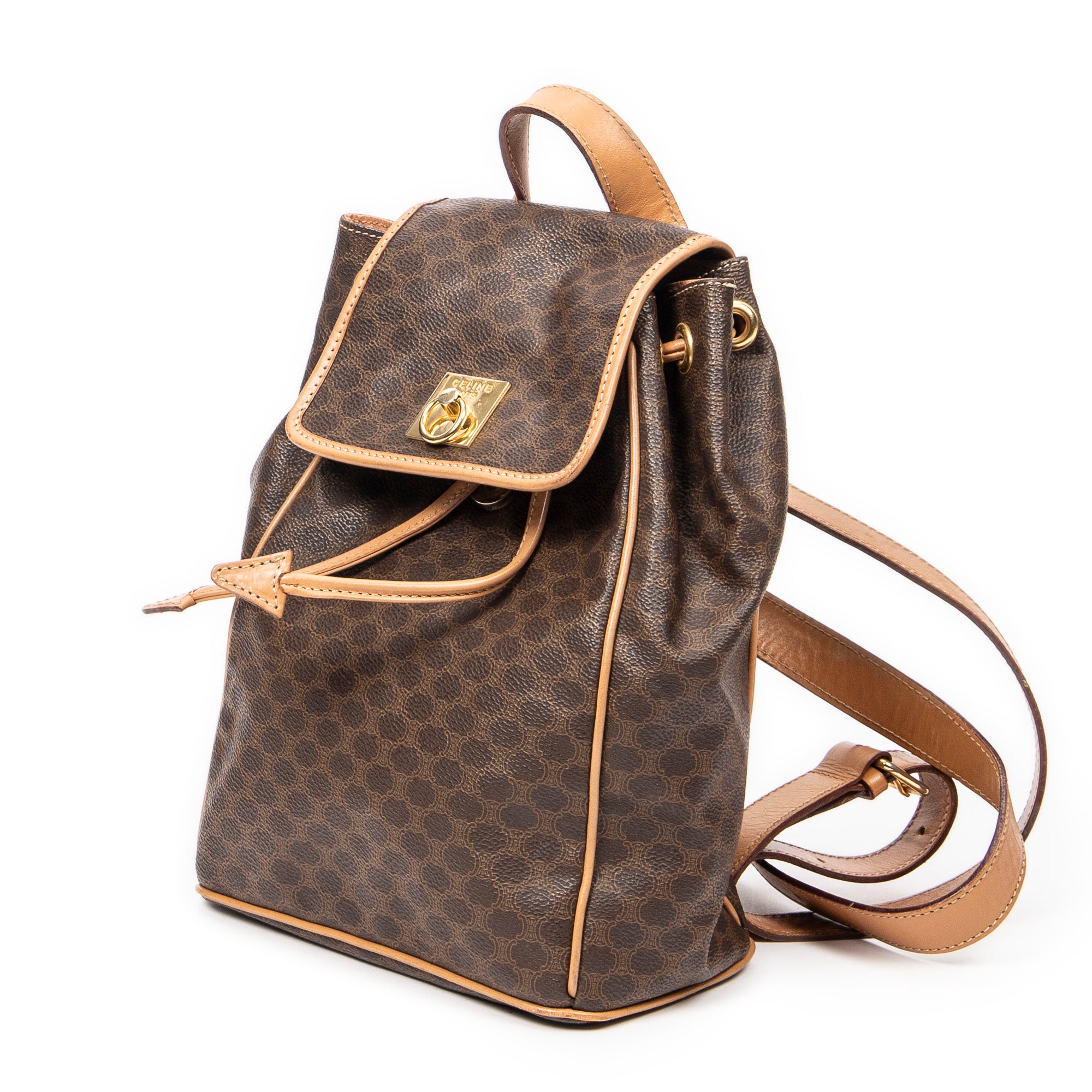 Drawstring Flap Backpack 