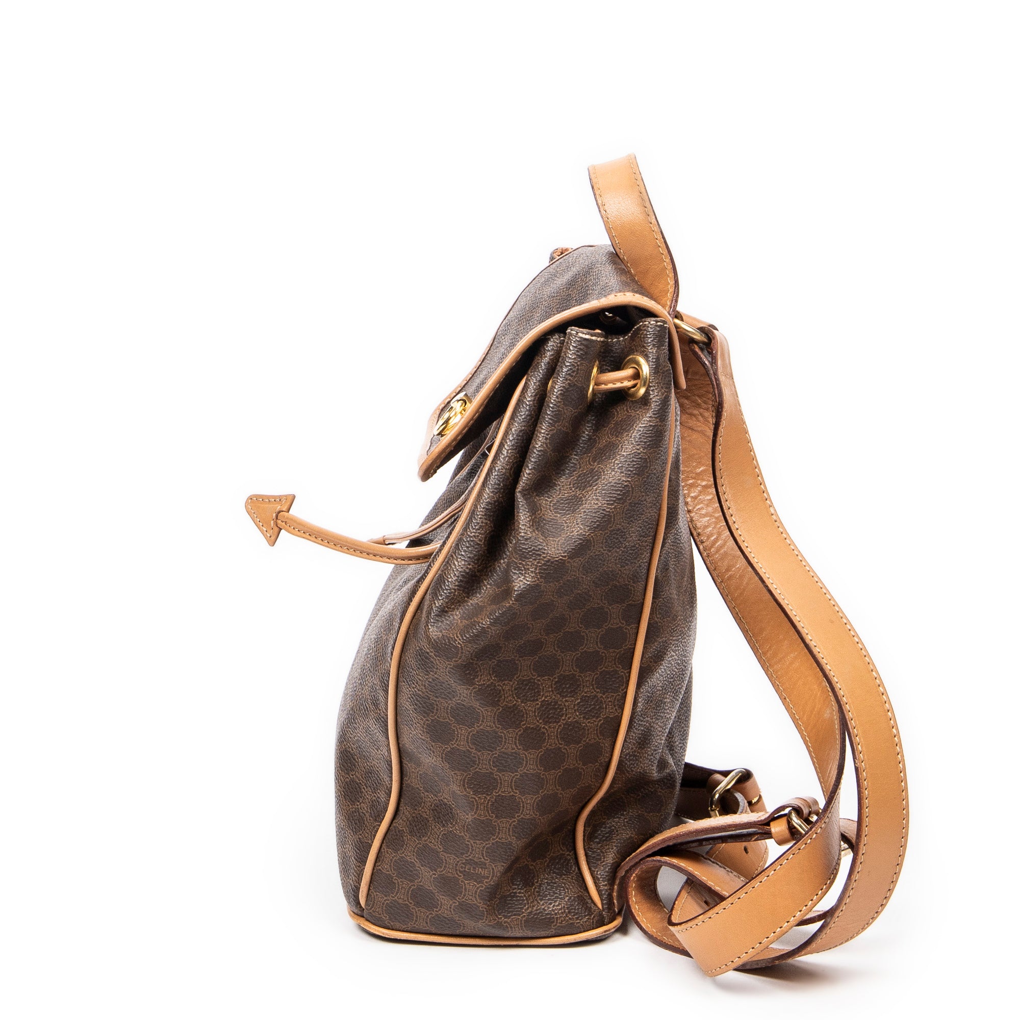Drawstring Flap Backpack 