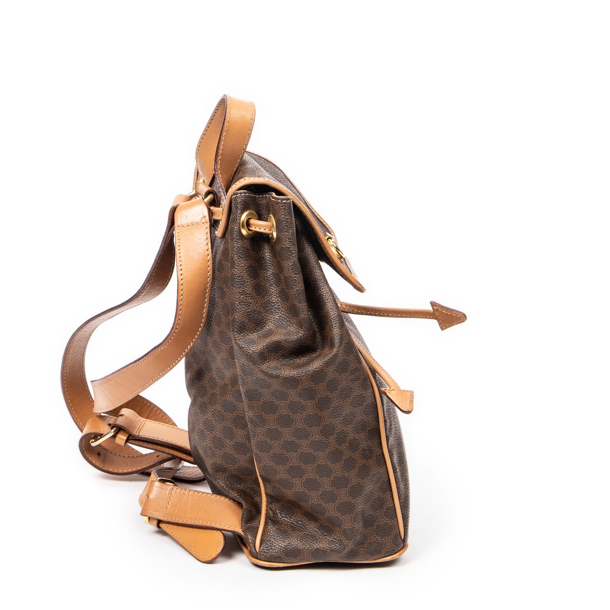 Drawstring Flap Backpack 