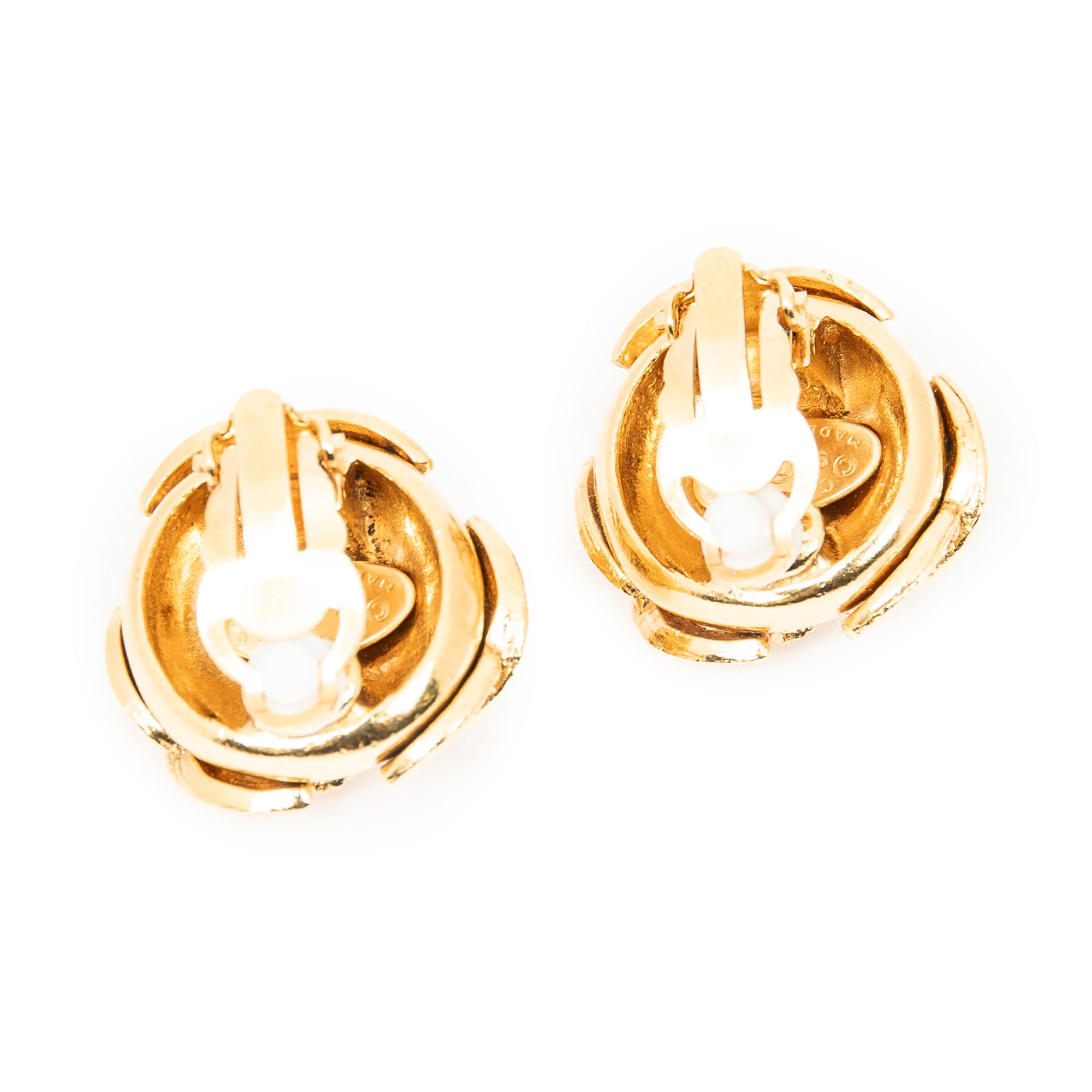 CC Round Clip On Earrings 