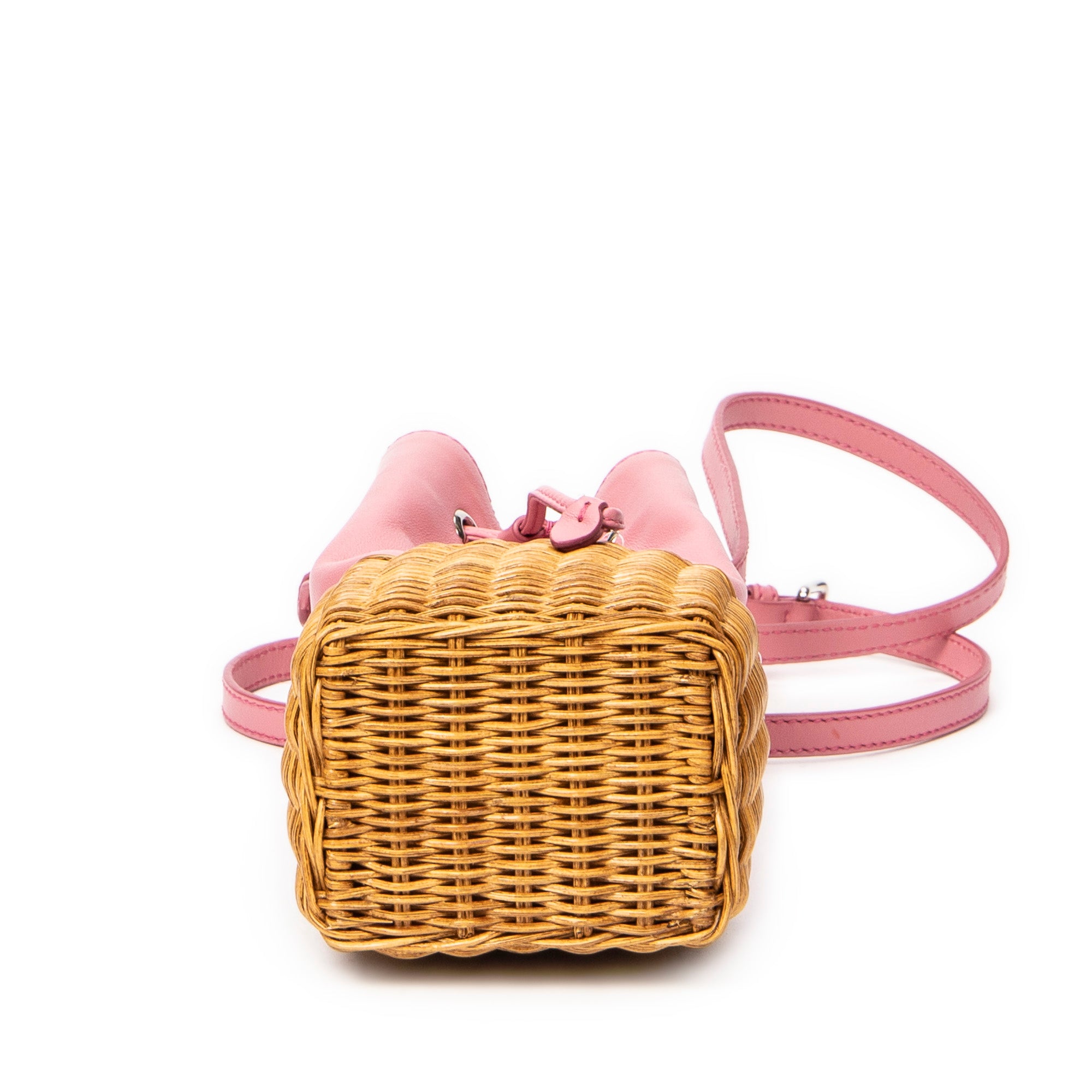 Mini Rattan Bucket Crossbody 