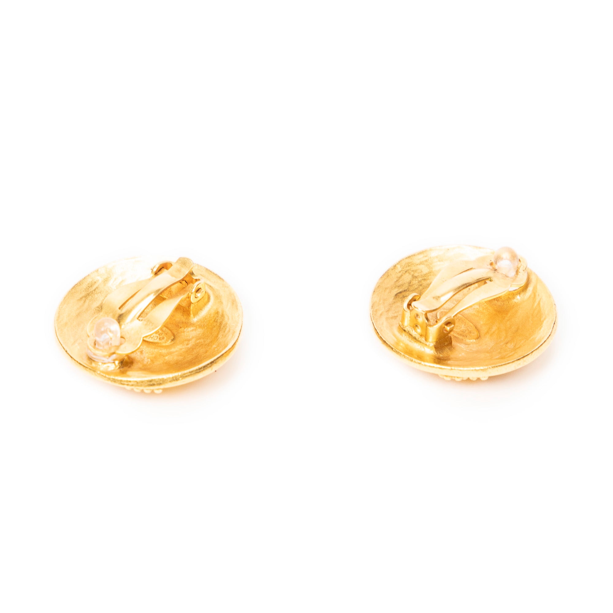 CC Round Clip On Earrings 