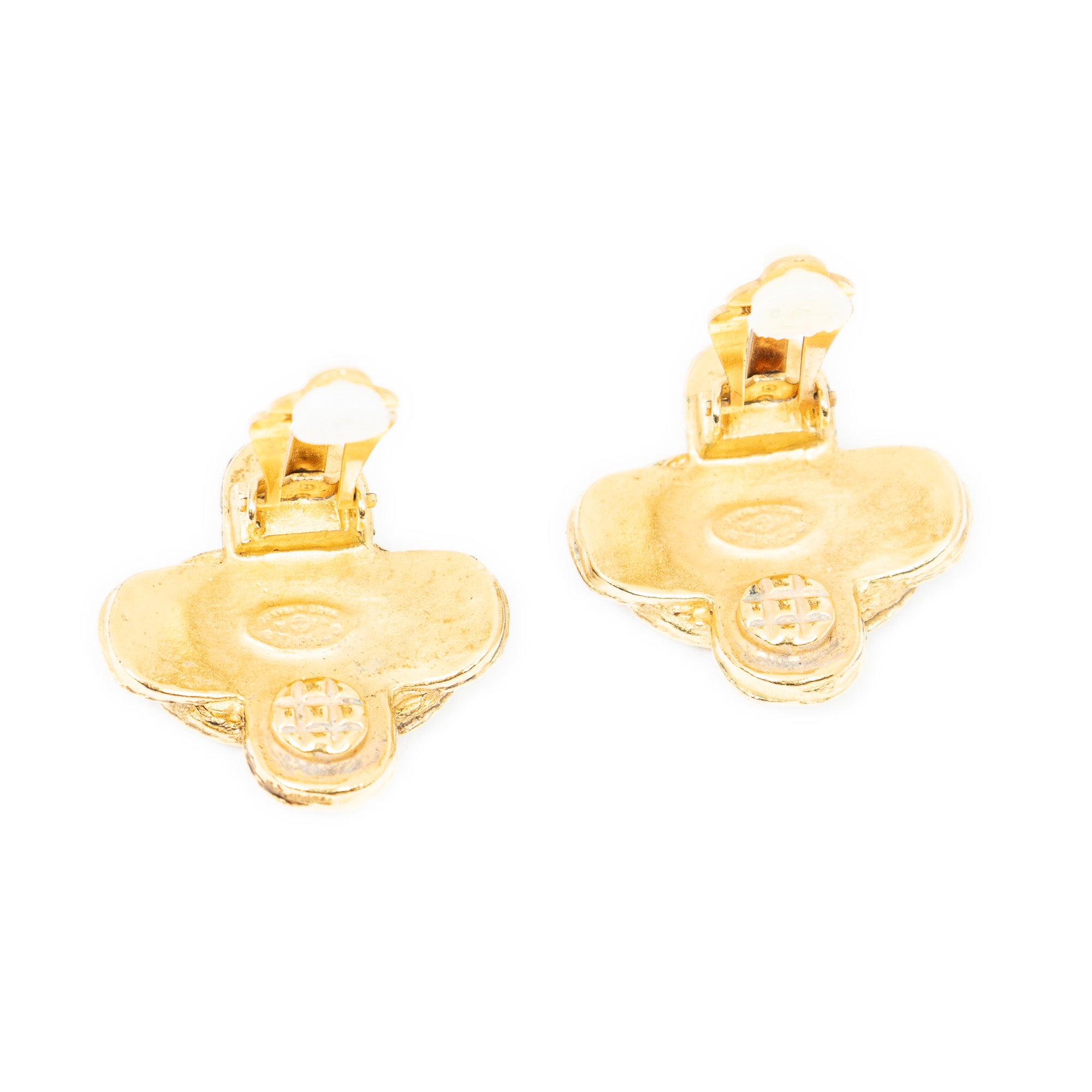 CC Cross Clip On Earrings 