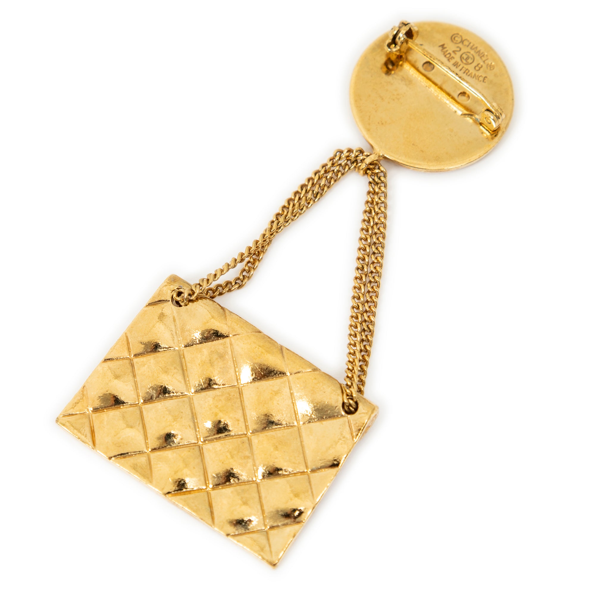 CC Quilted Flap Brooch 