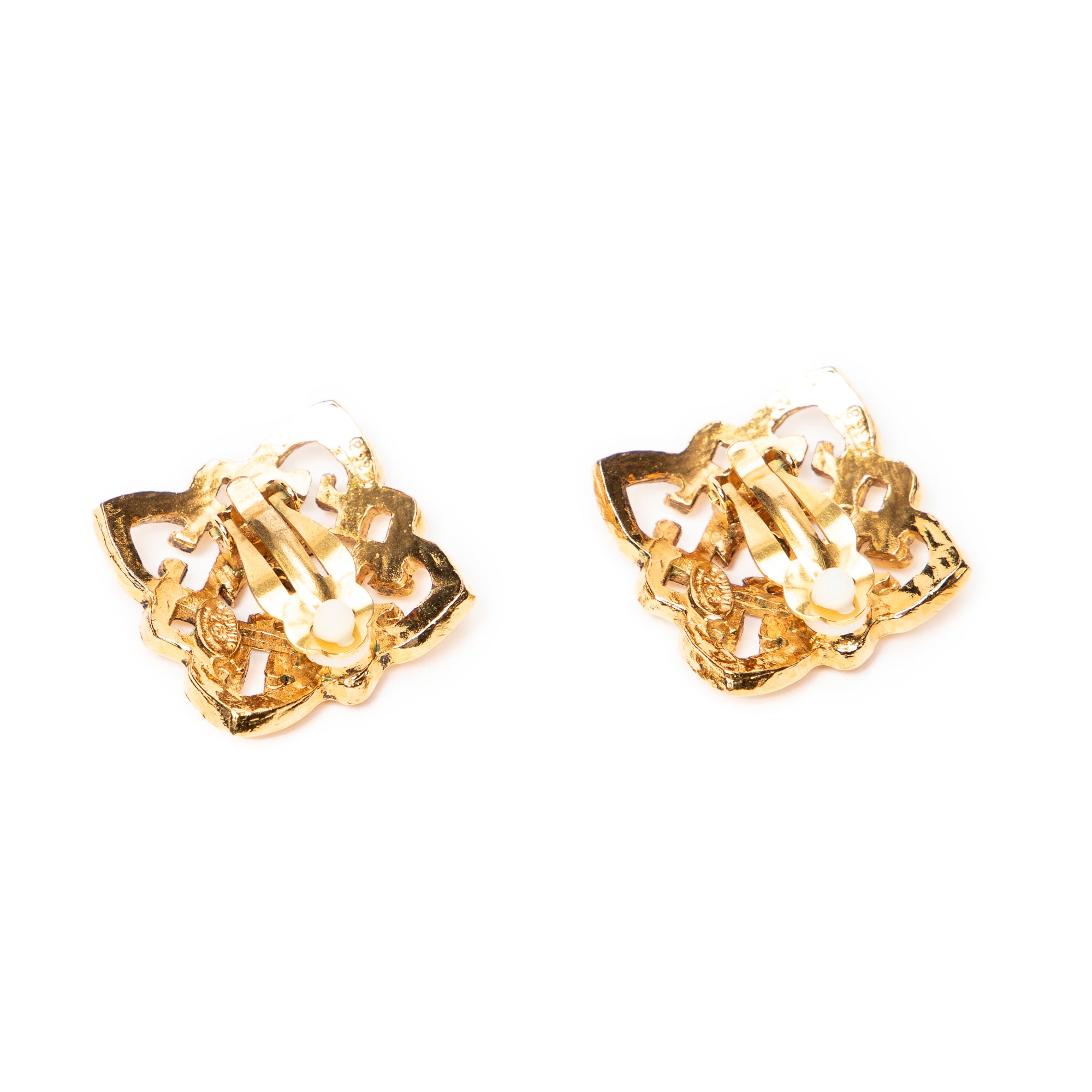 CC Square Clip On Earrings 