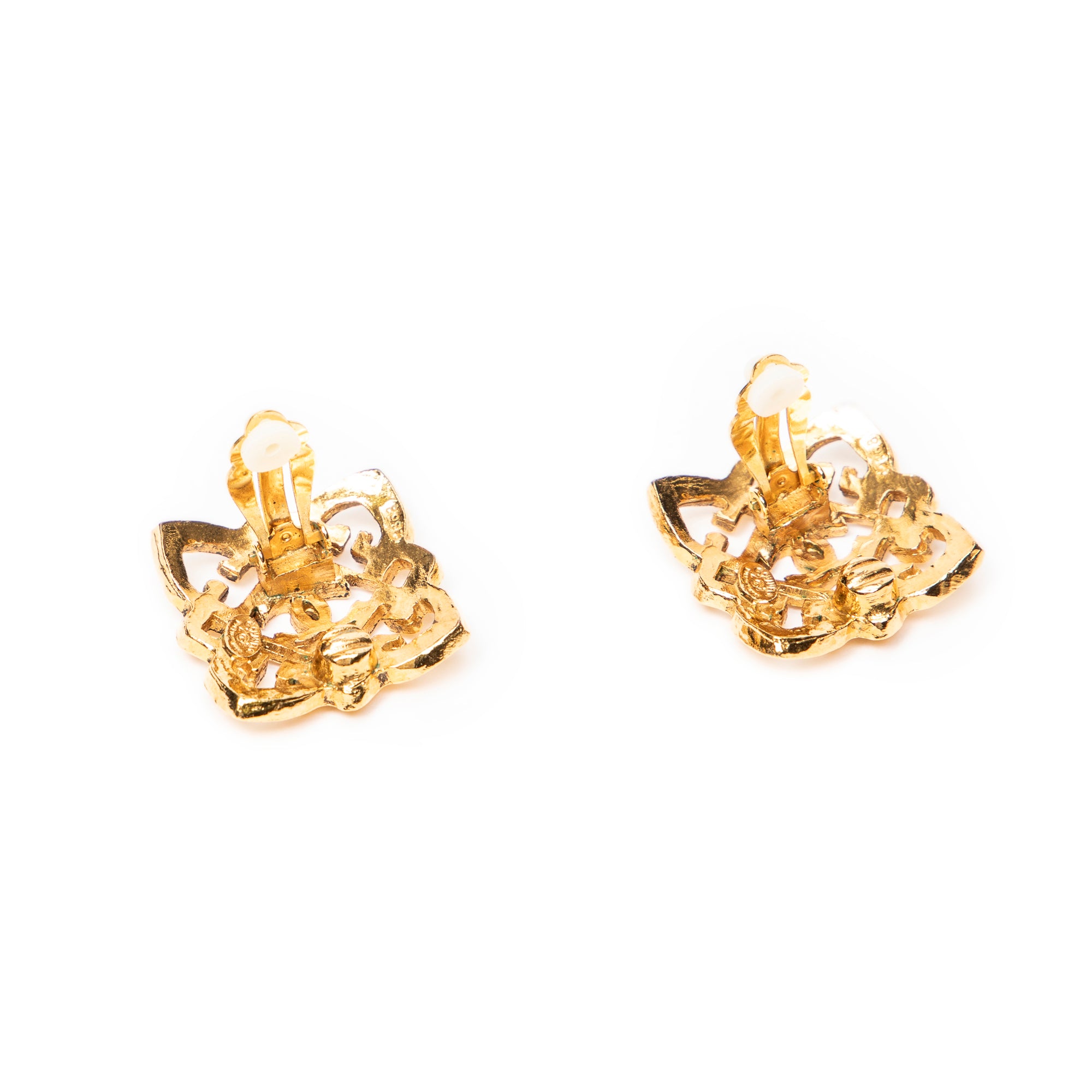 CC Square Clip On Earrings 