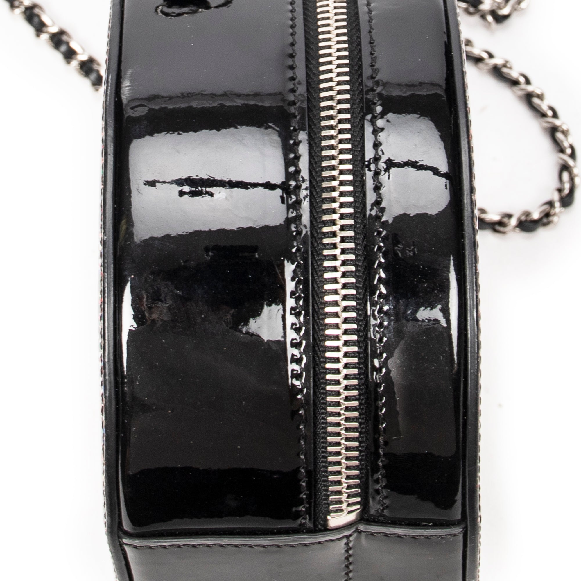 CC Round Glitter Chain Crossbody 