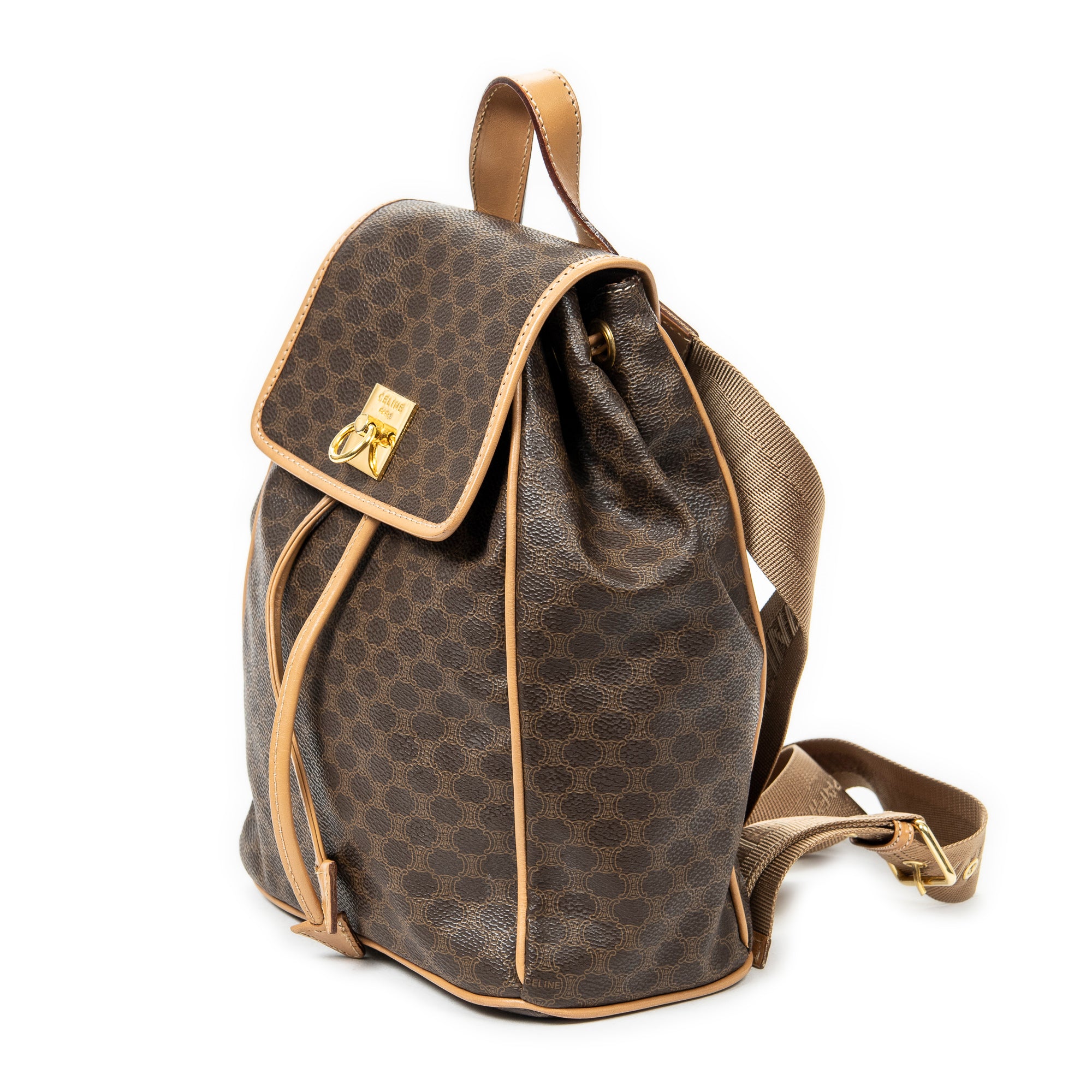 Small Flap Drawstring Backpack 