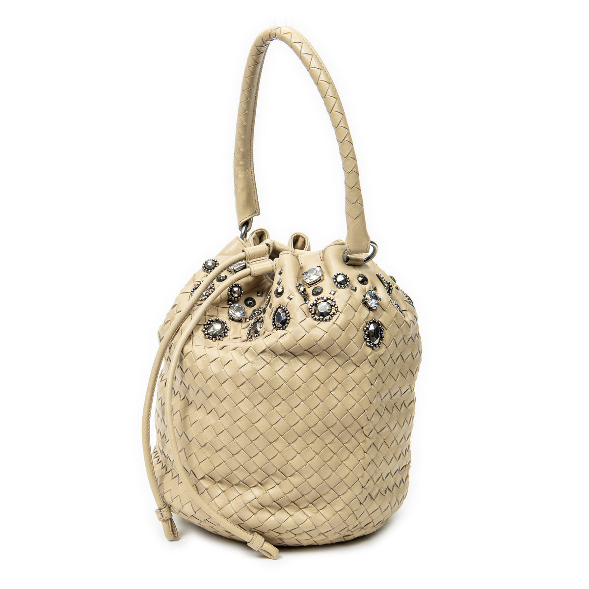 Rhinestone Drawstring Bucket
