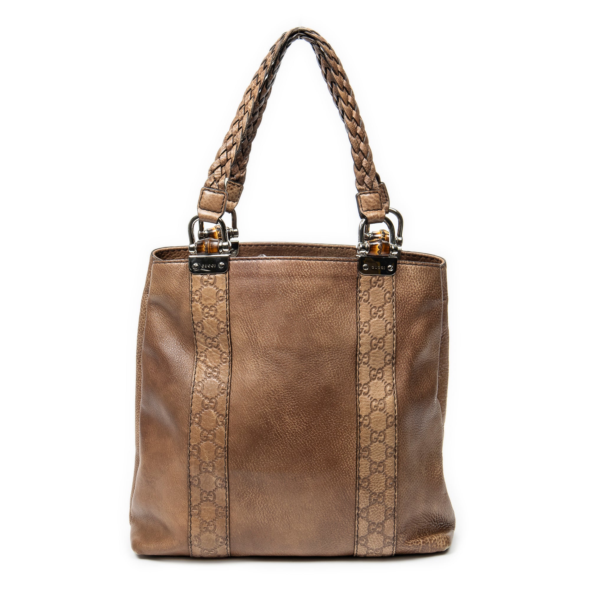 Vertical Bamboo Bar Shopper Tote 