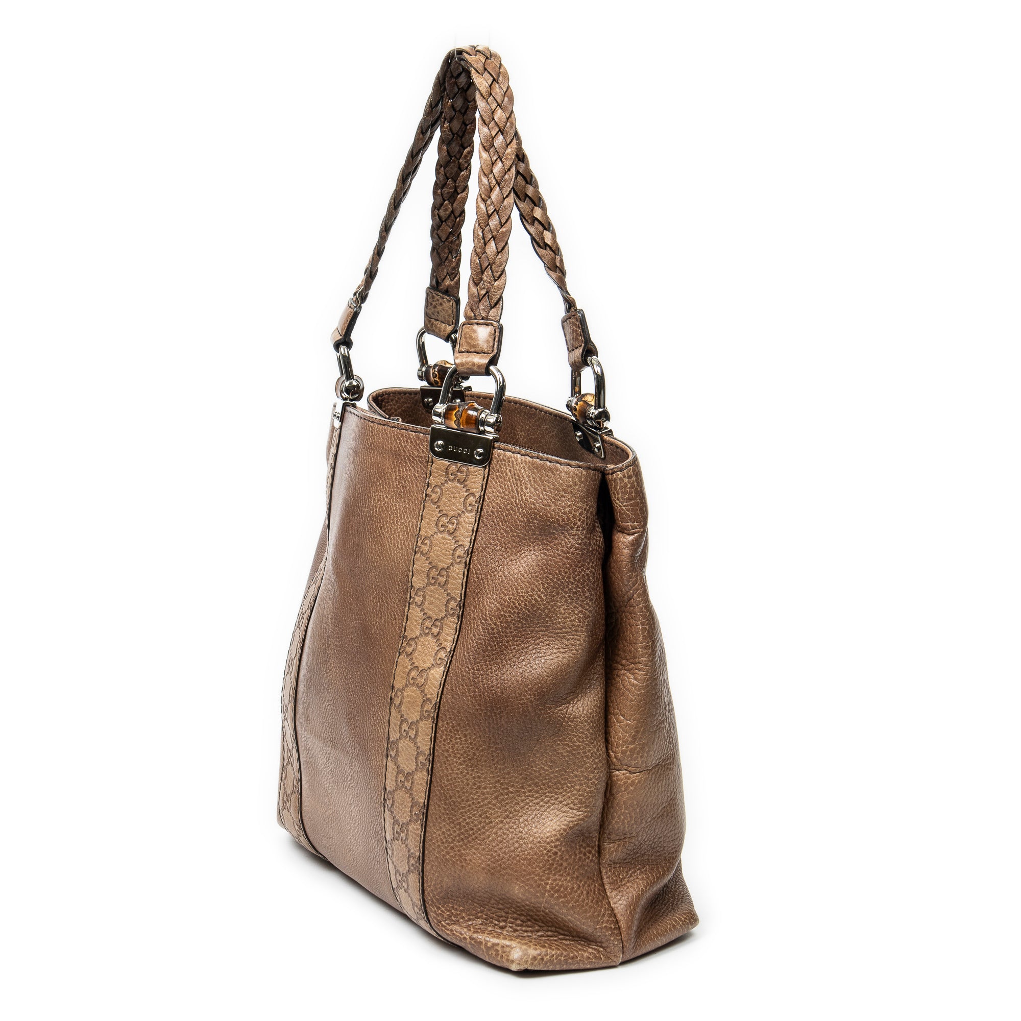Vertical Bamboo Bar Shopper Tote 