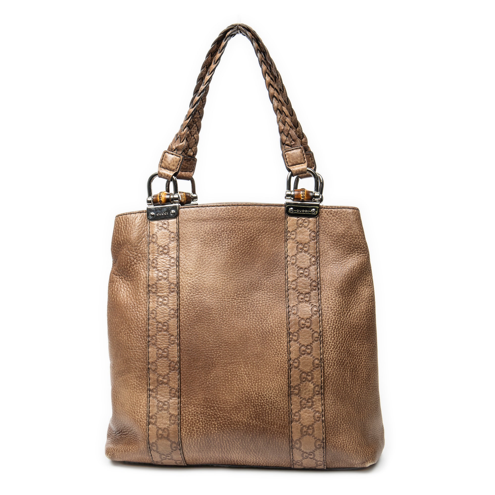 Vertical Bamboo Bar Shopper Tote 