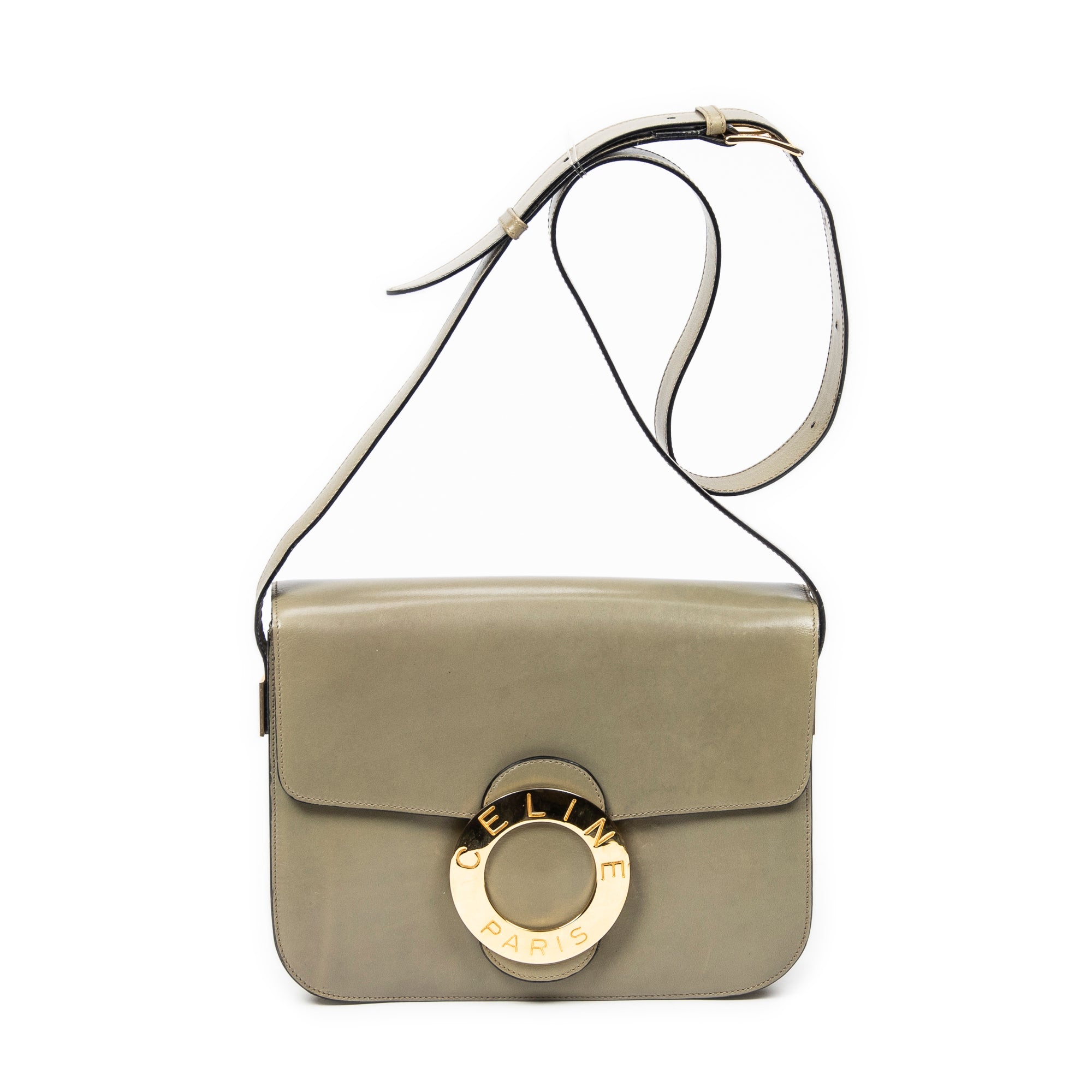 Vintage Circle Logo Flap Crossbody 