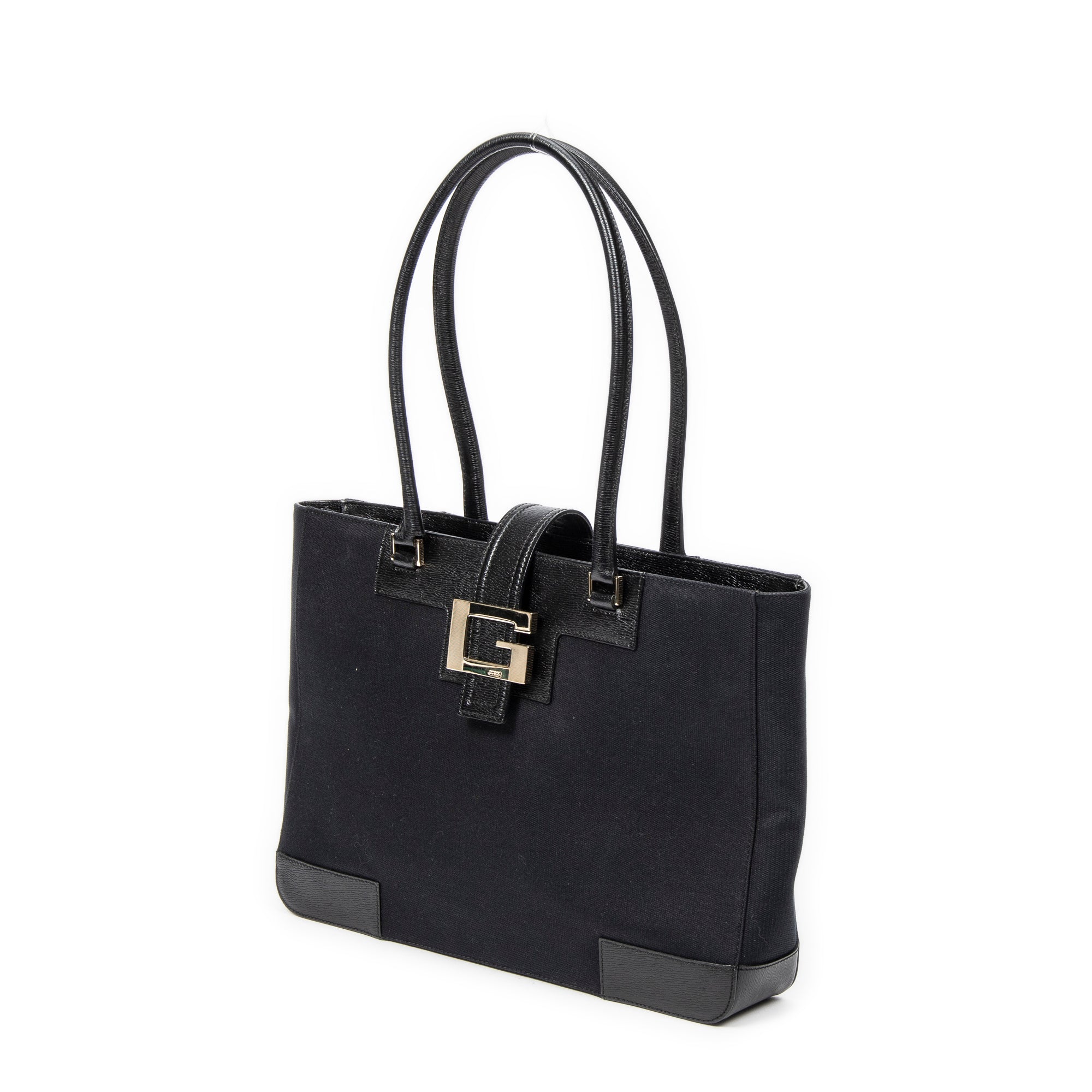 G Buckle Logo Open Tote 