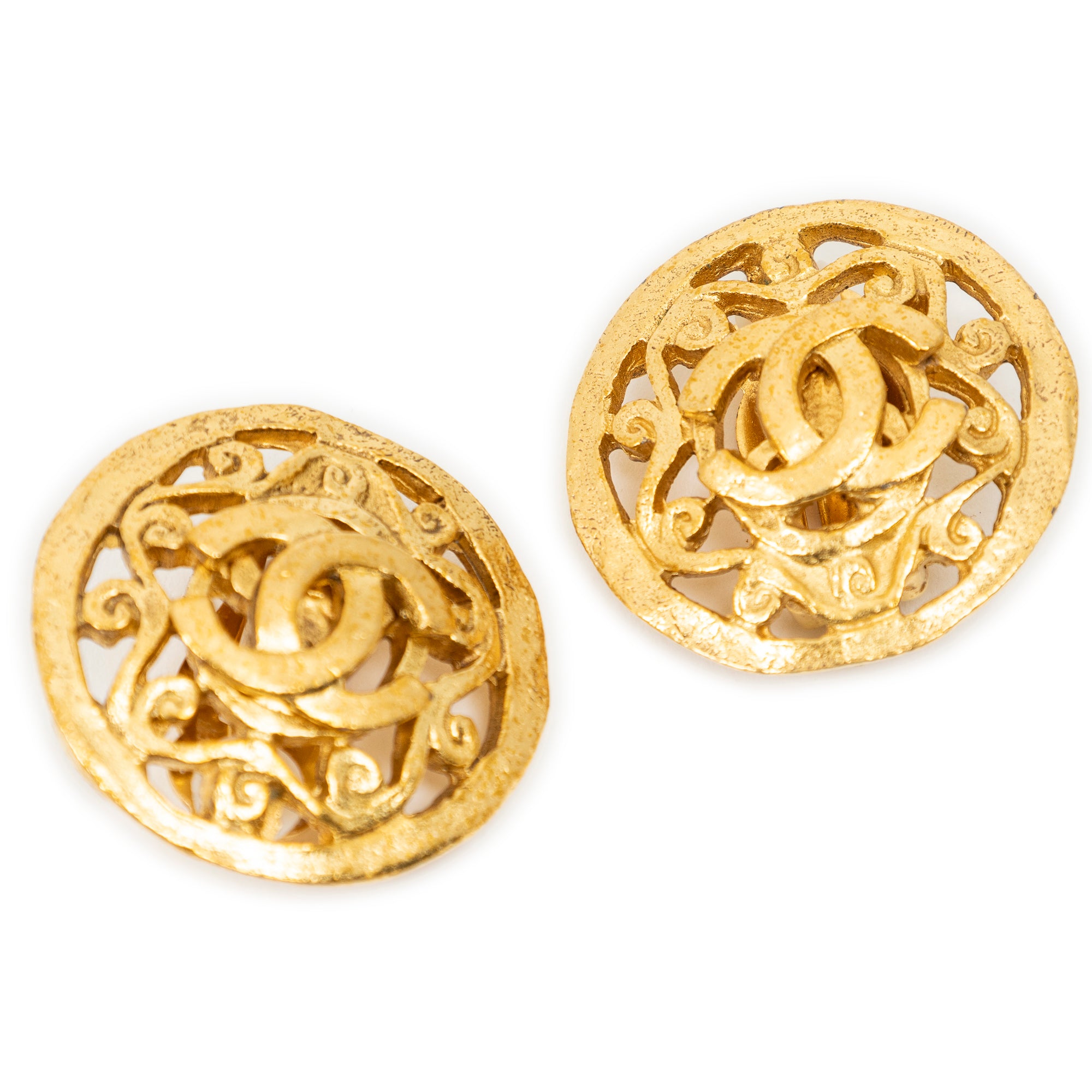 CC Round Clip On Earrings 