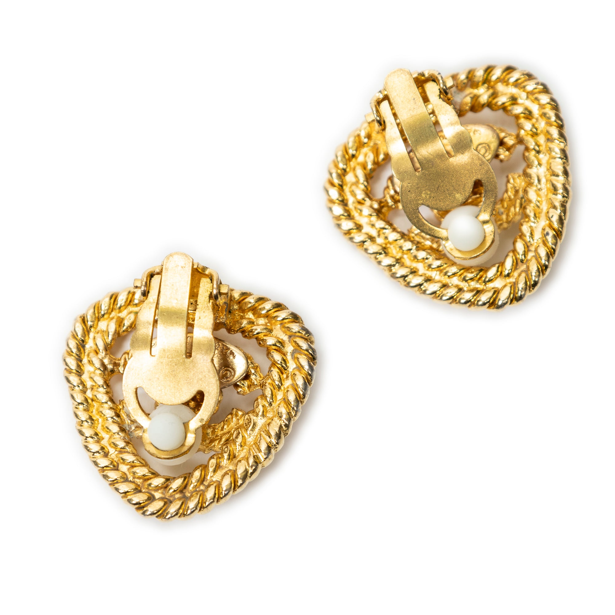 CC Triangle Clip On Earrings 