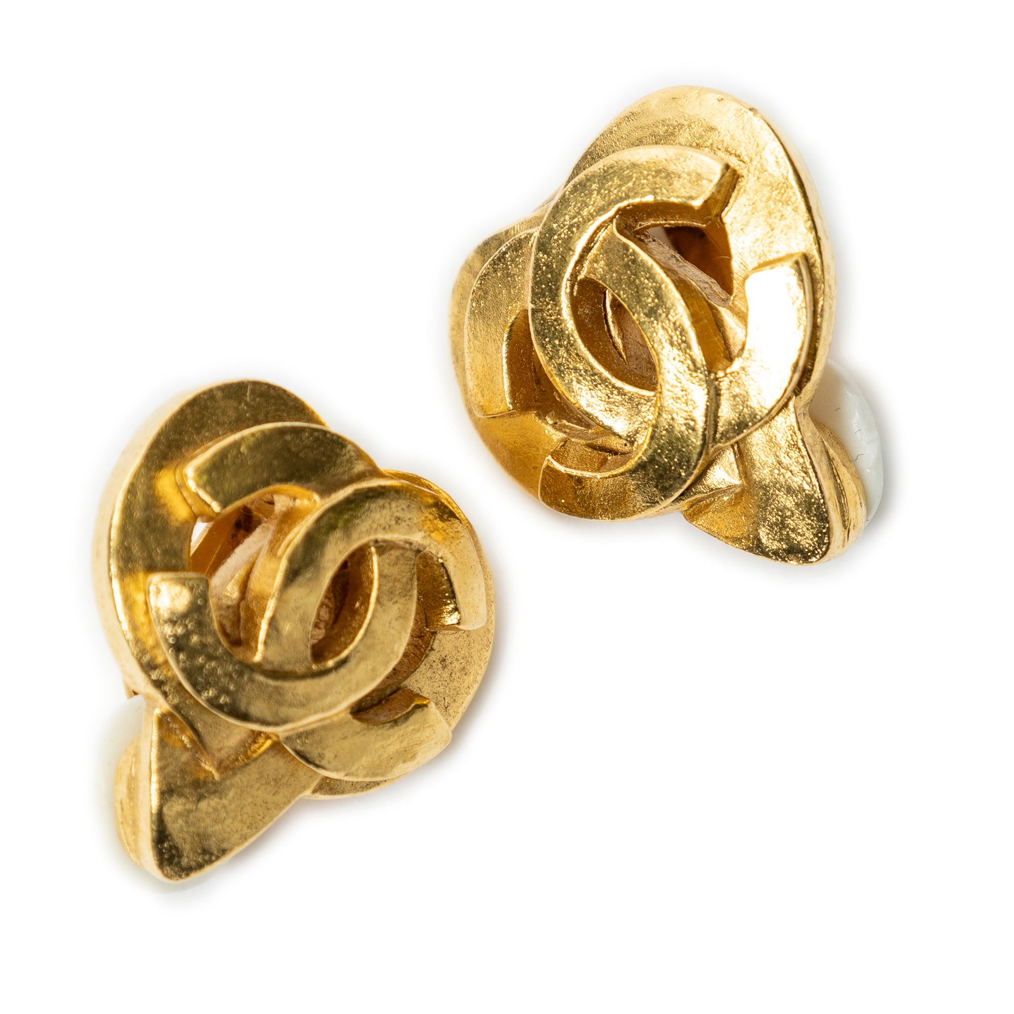 CC Heart Clip On Earrings 