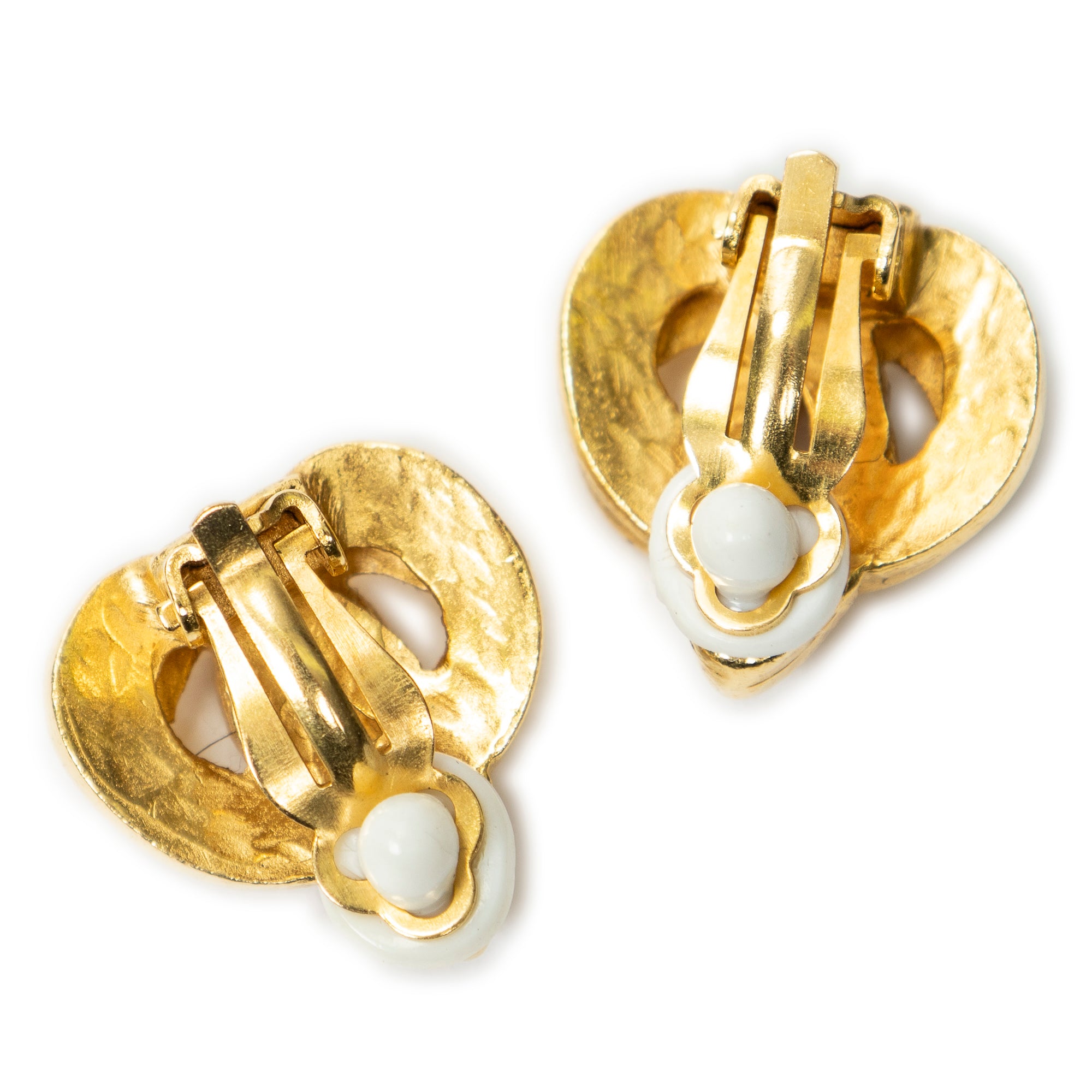 CC Heart Clip On Earrings 