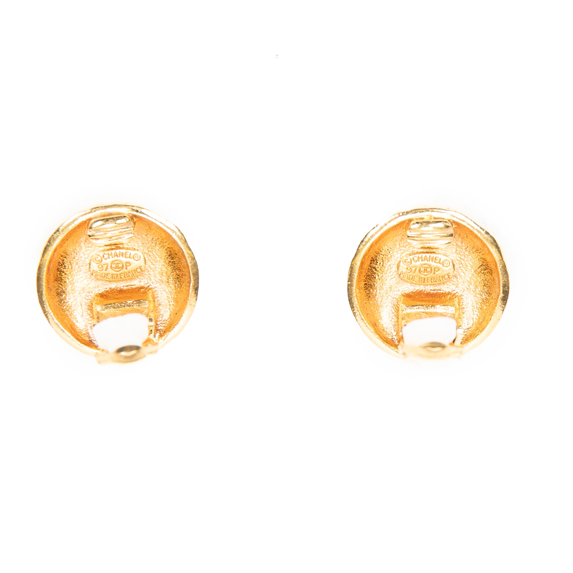 CC Round Clip On Earrings 
