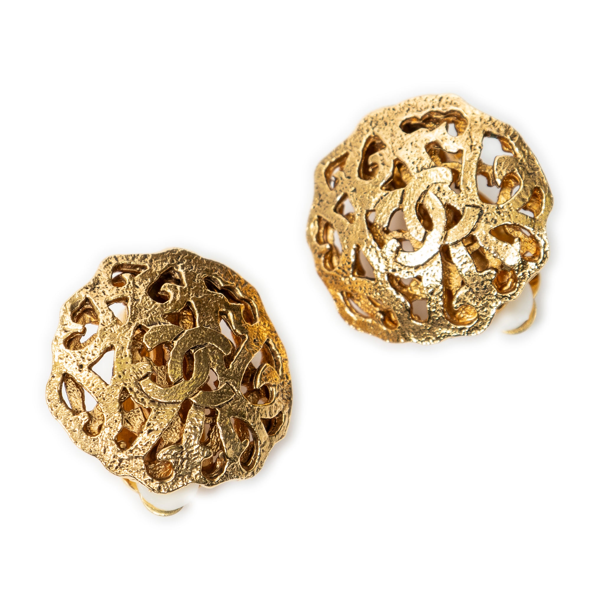 CC Round Clip On Earrings 