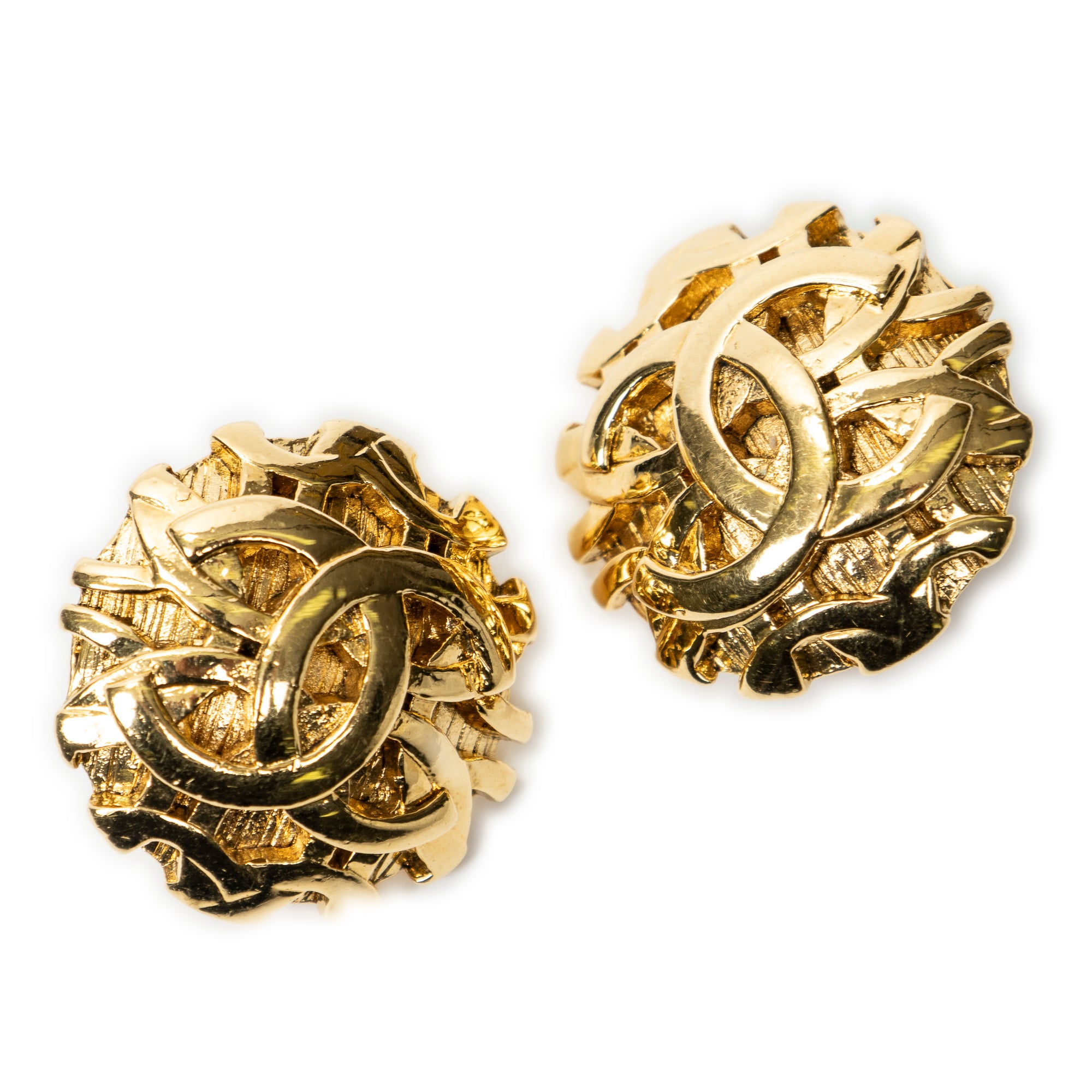 CC Round Clip On Earrings 