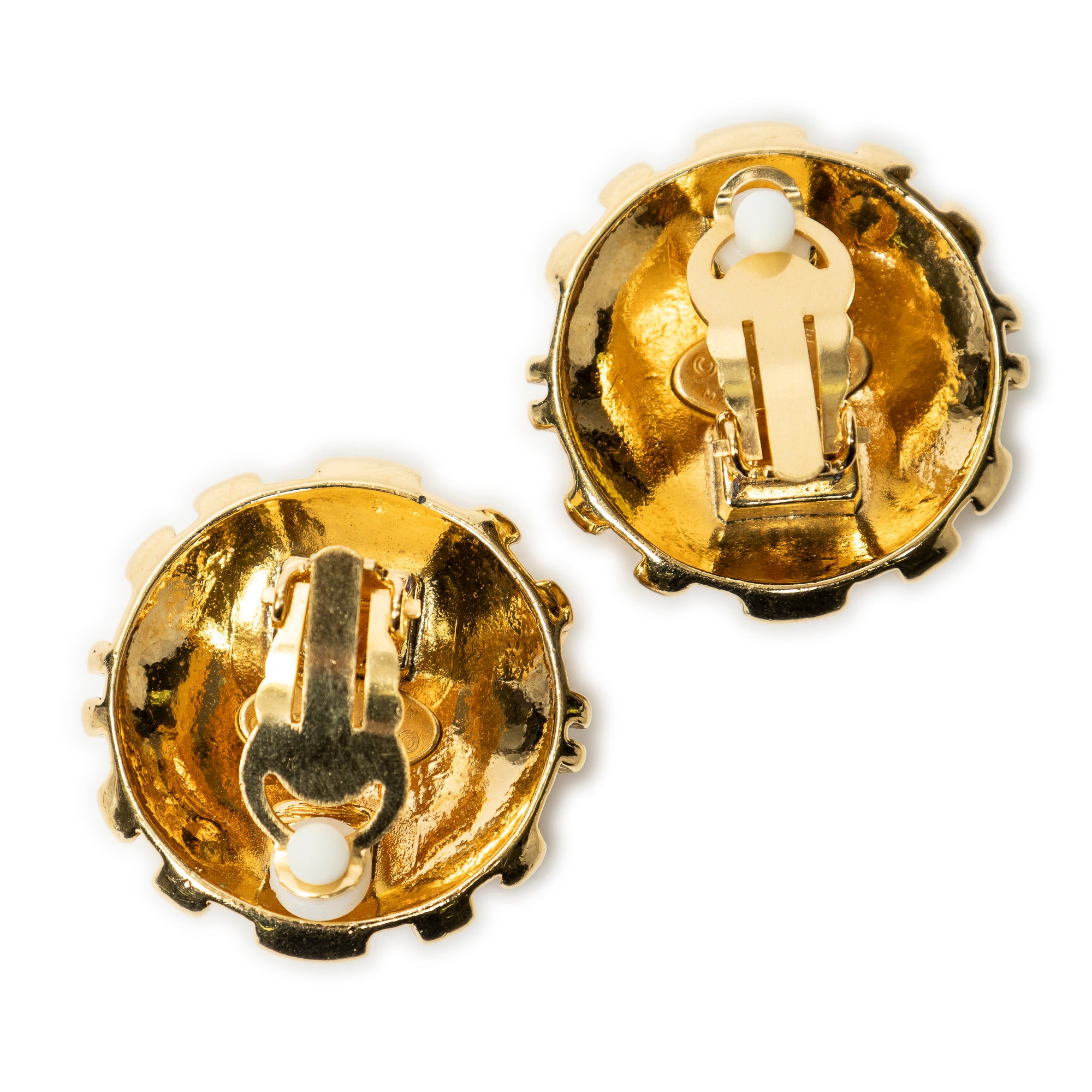 CC Round Clip On Earrings 