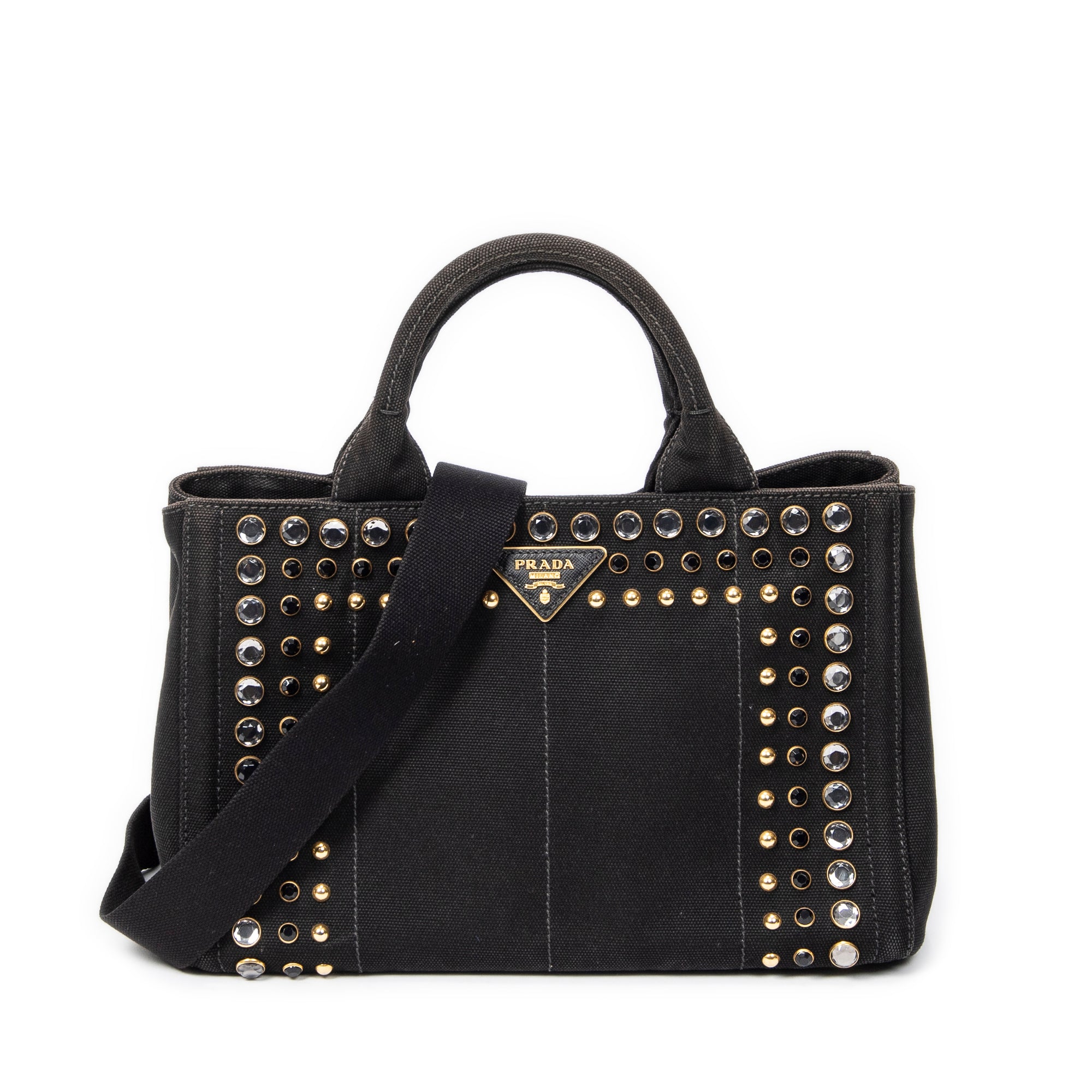 Small Rhinestone Canapa Tote 