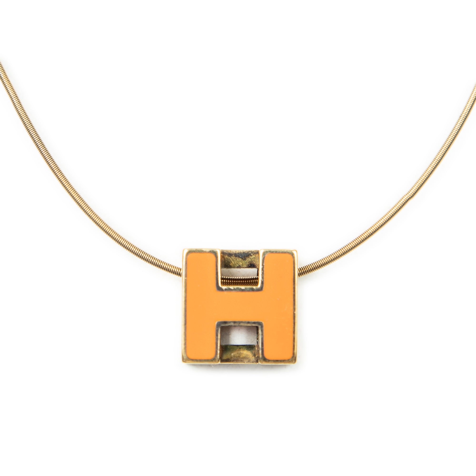 H Cube Pendant Necklace 