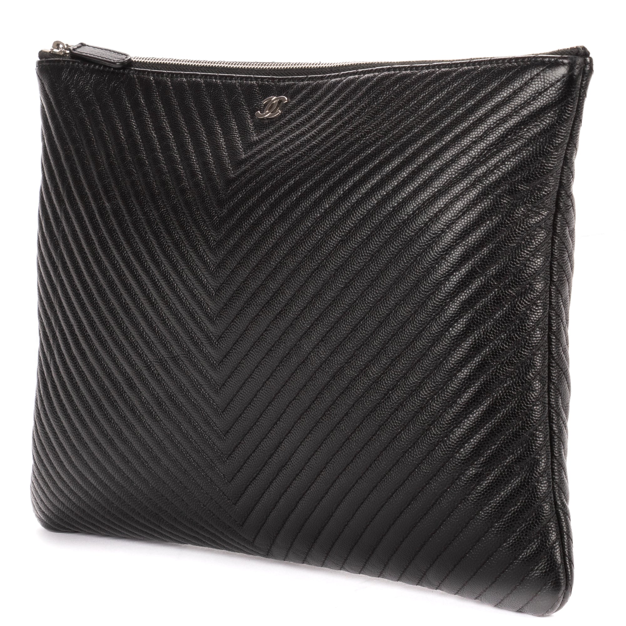 Large Chevron O-Case Zip 