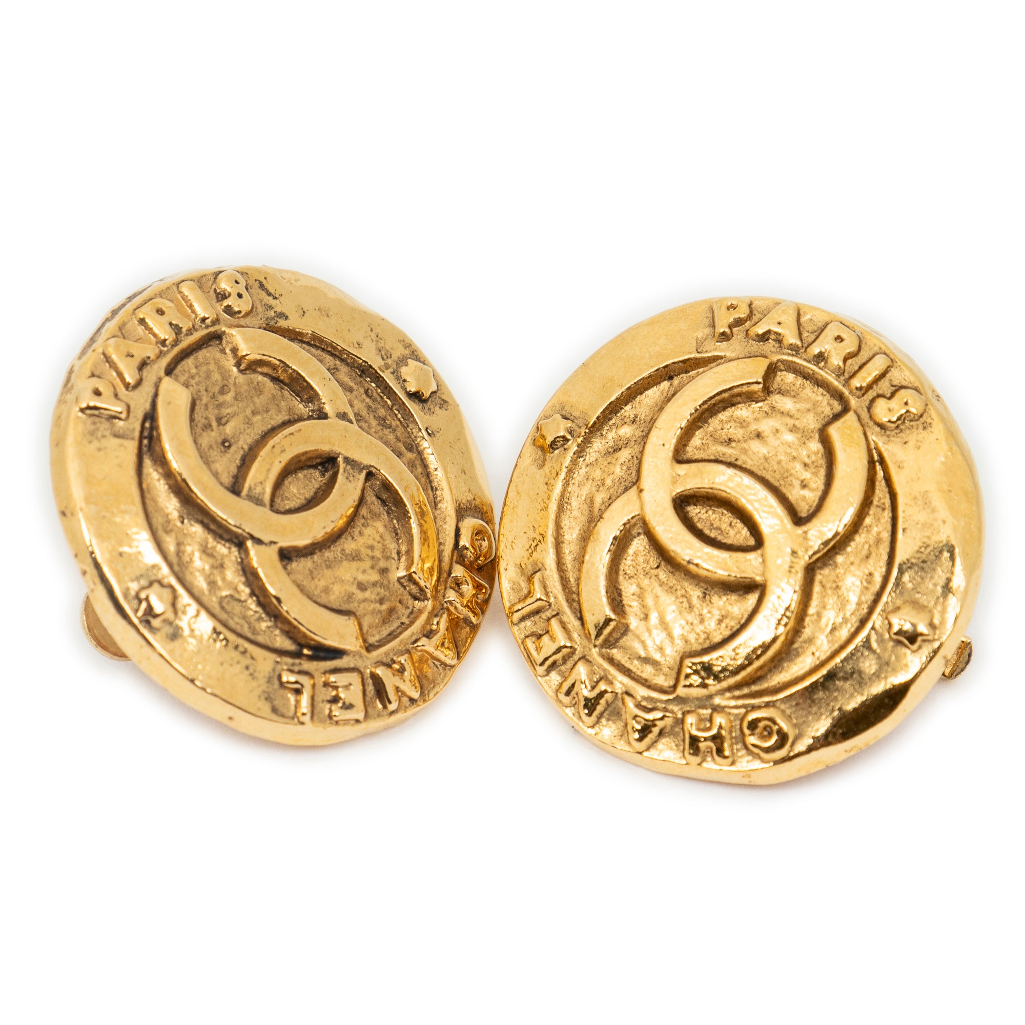 CC Round Clip On Earrings 