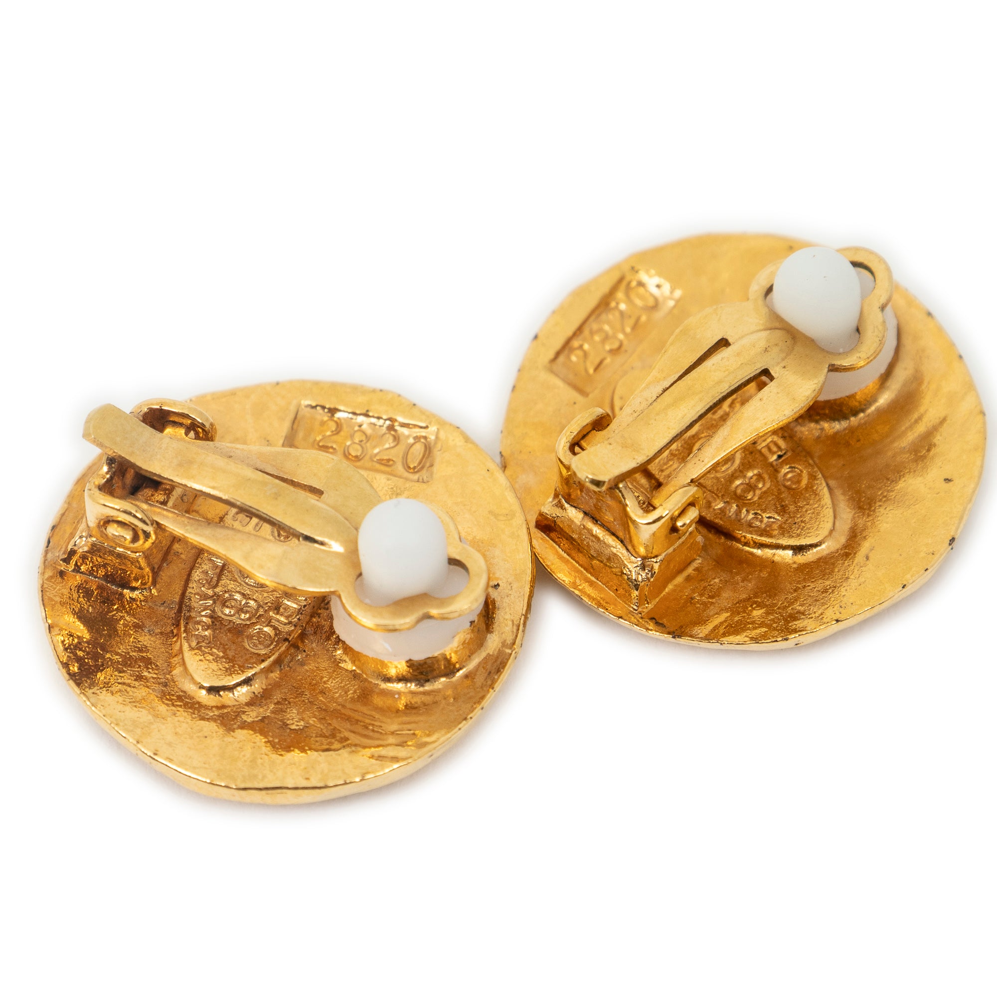 CC Round Clip On Earrings 