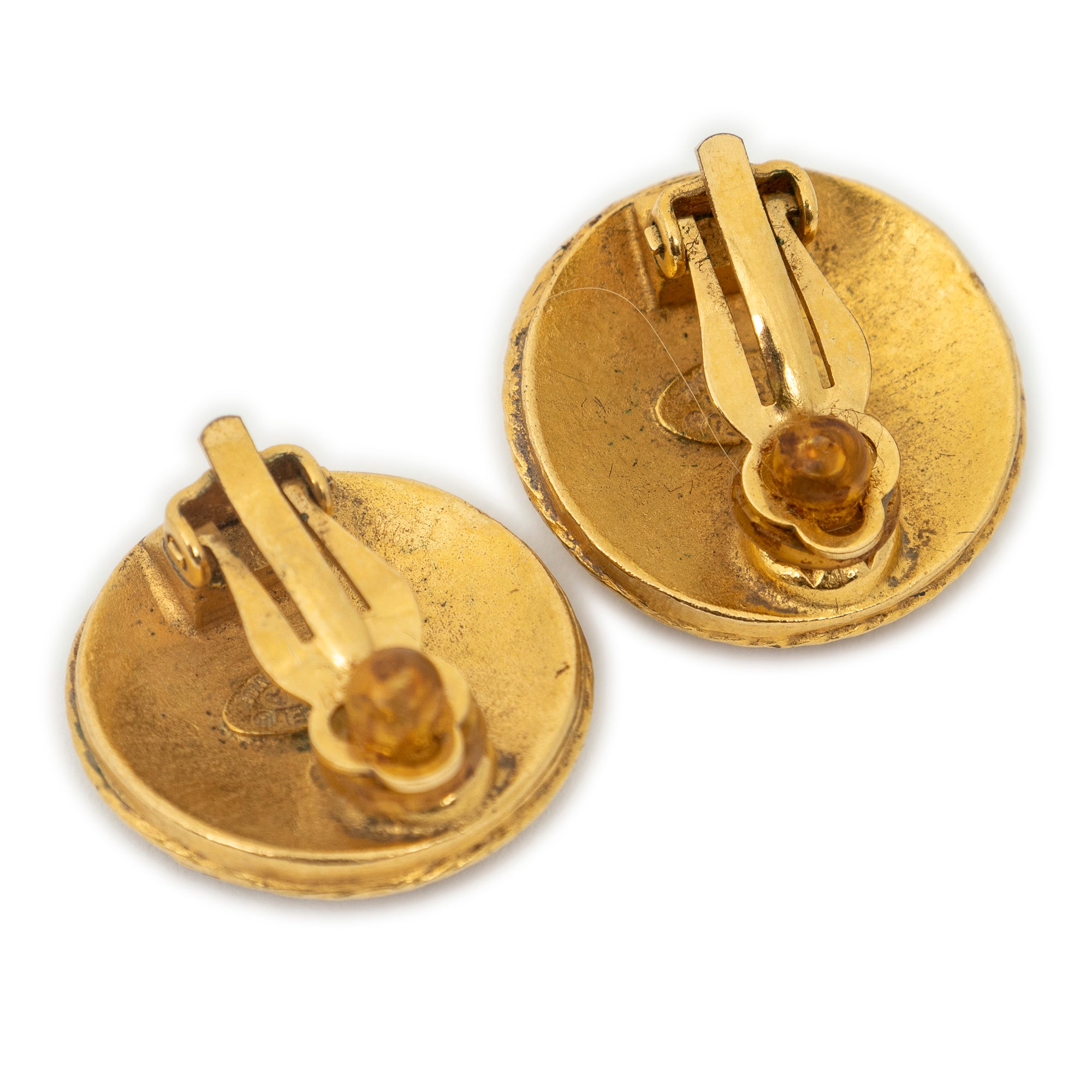 CC Round Clip On Earrings 