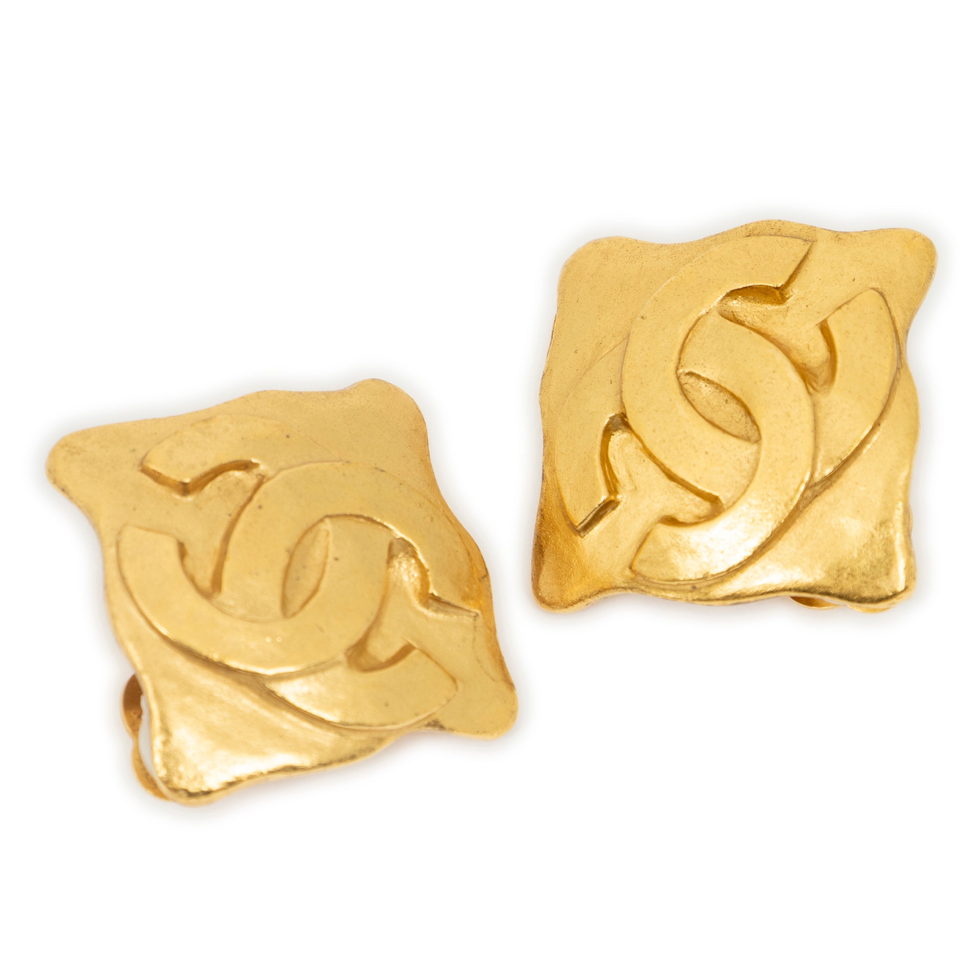 CC Diamond Clip On Earrings 