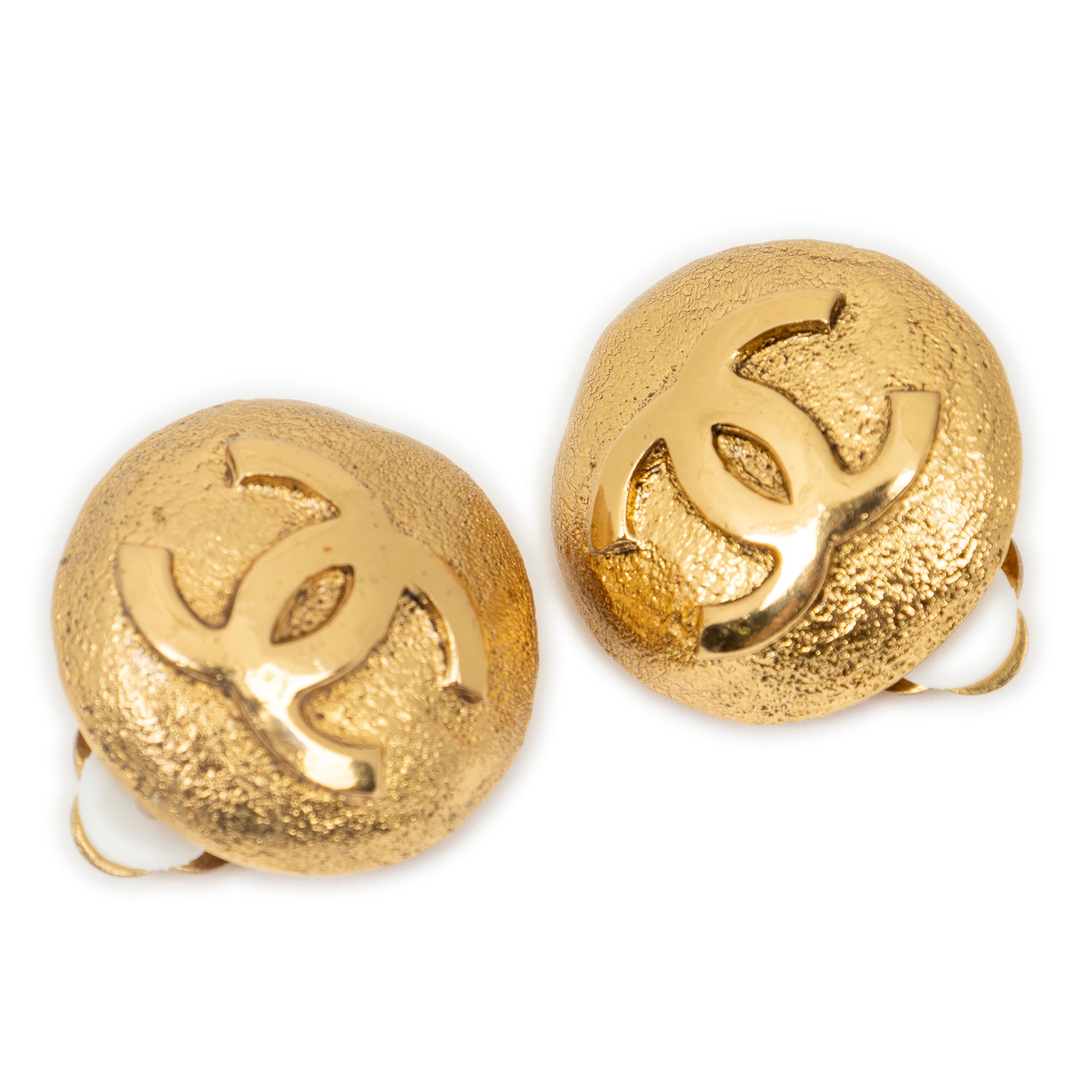 CC Round Clip On Earrings 