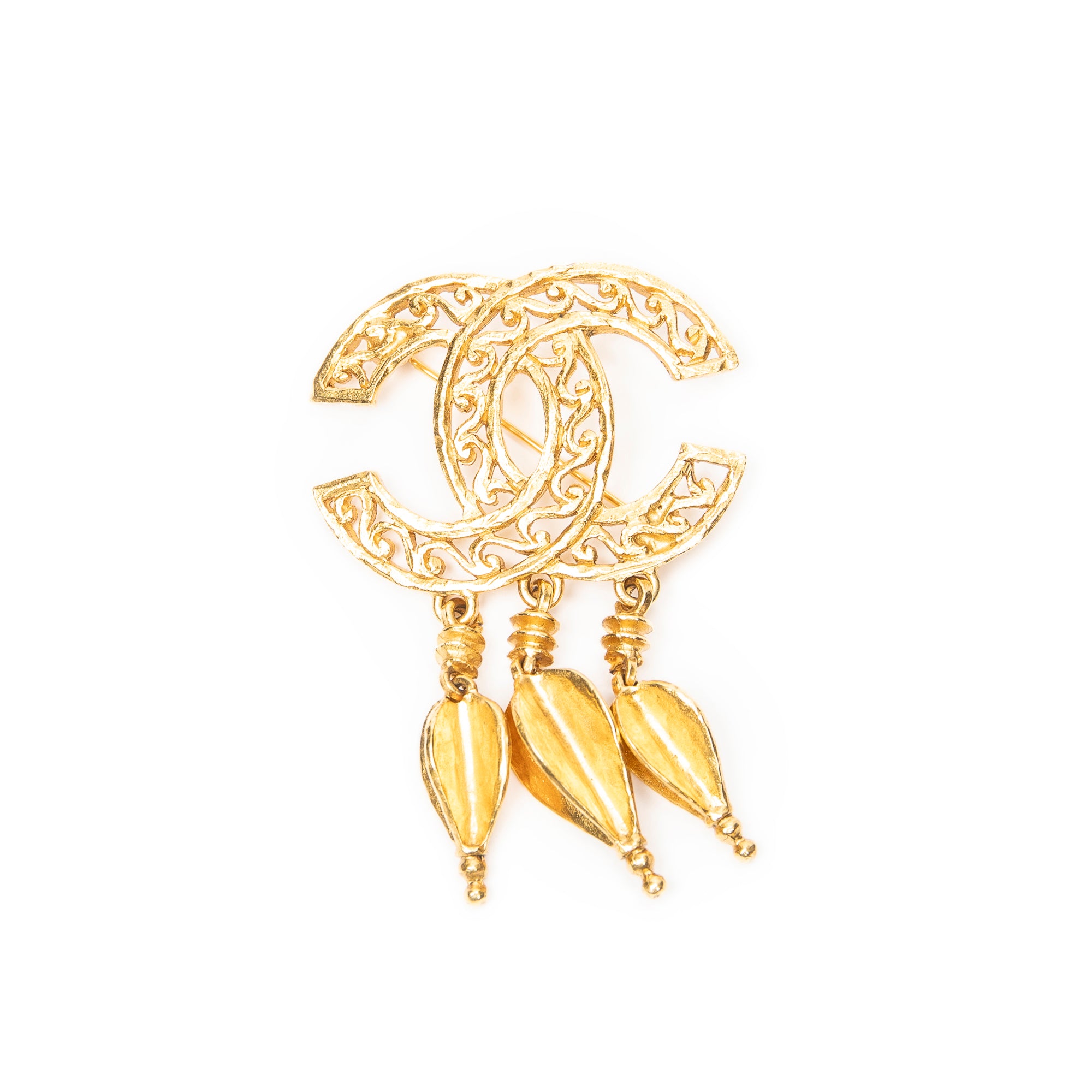 CC Fretwork Fringe Brooch 