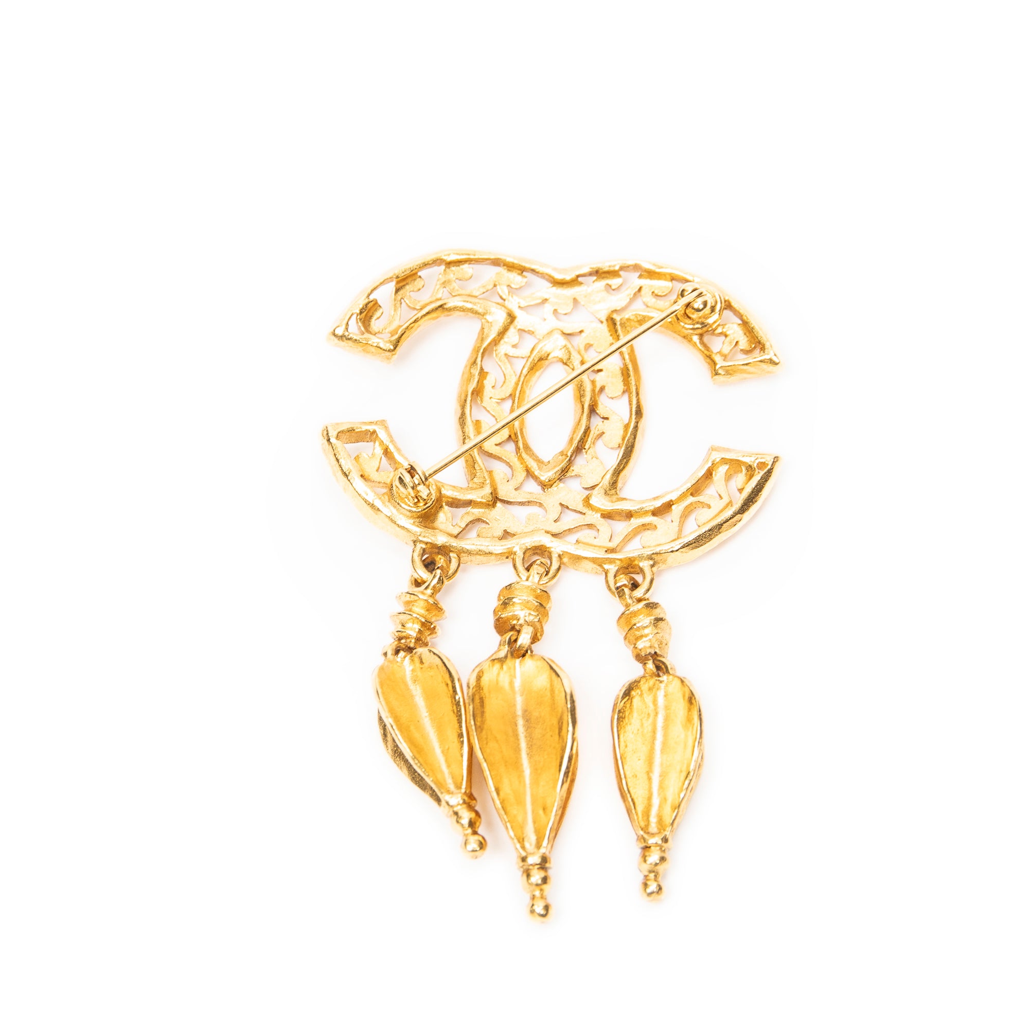 CC Fretwork Fringe Brooch 