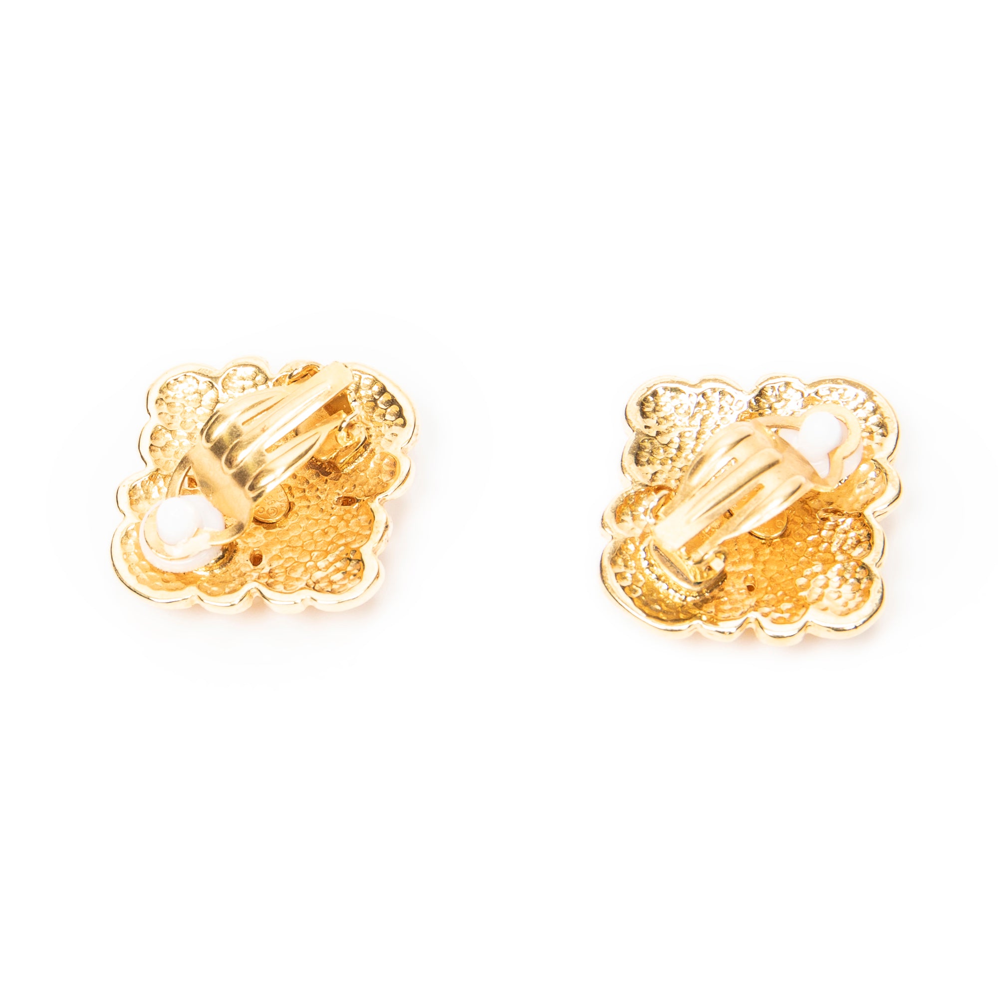 CC Diamond Clip On Earrings 