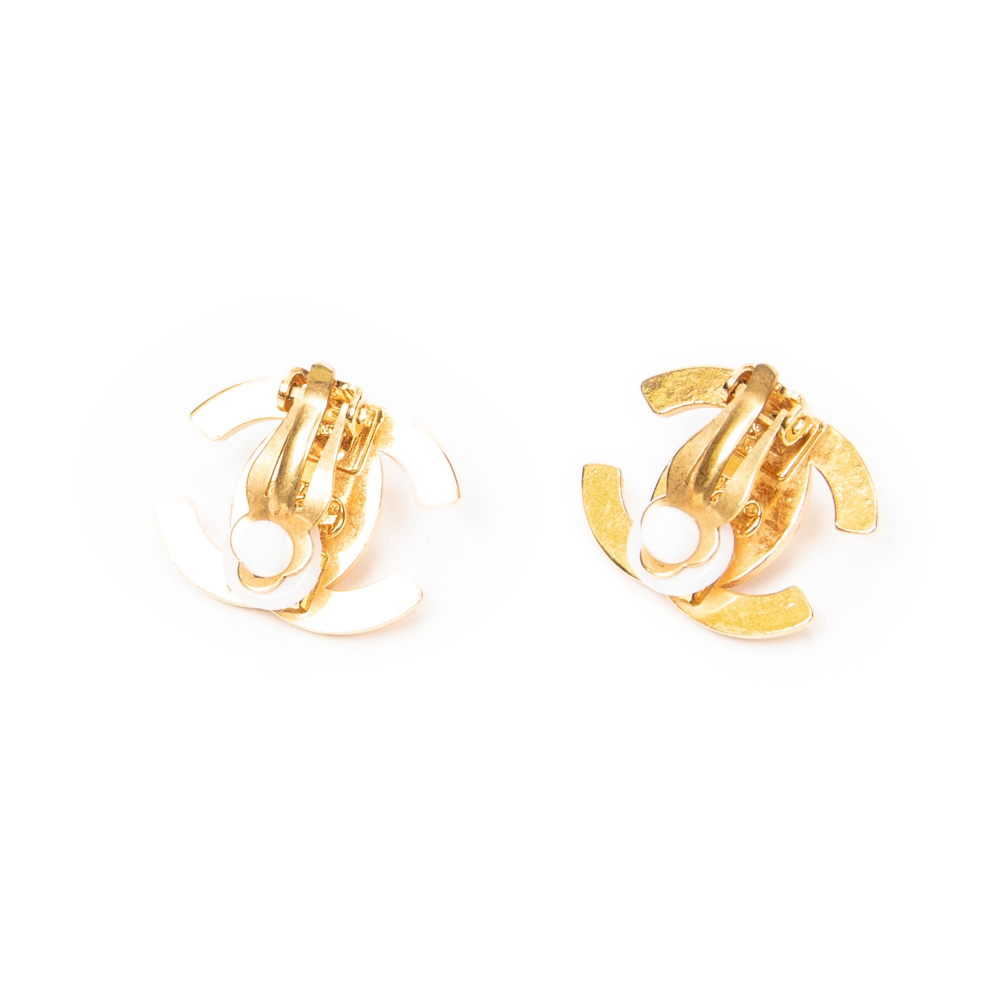 CC Turn Lock Clip On Earrings 