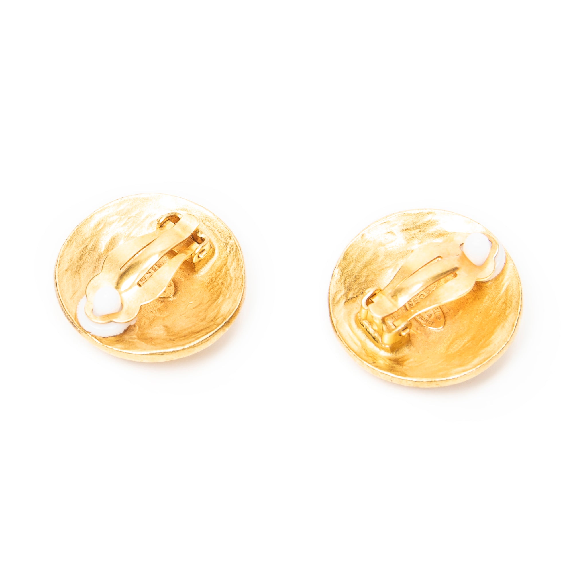 CC Round Clip On Earrings 