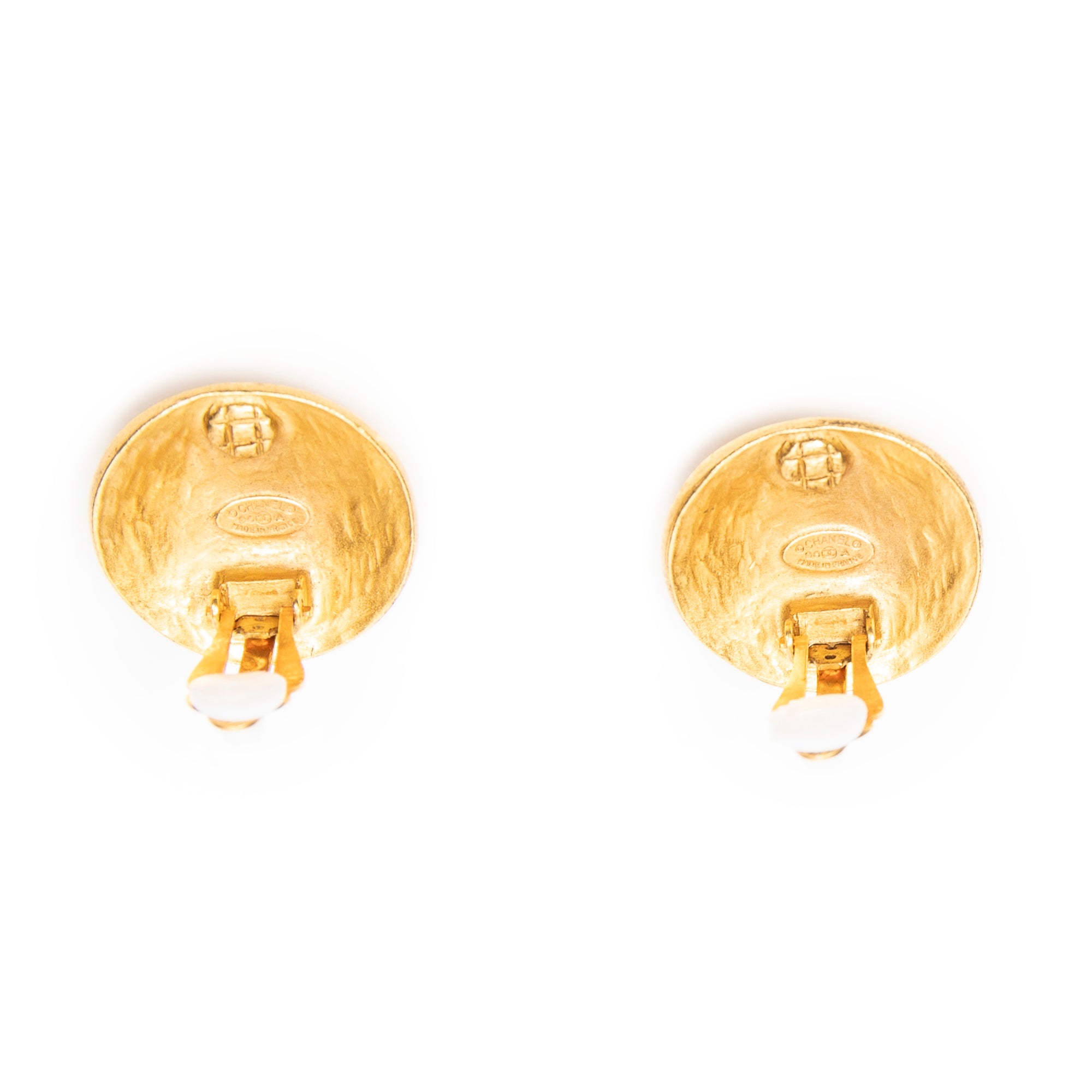 CC Round Clip On Earrings 