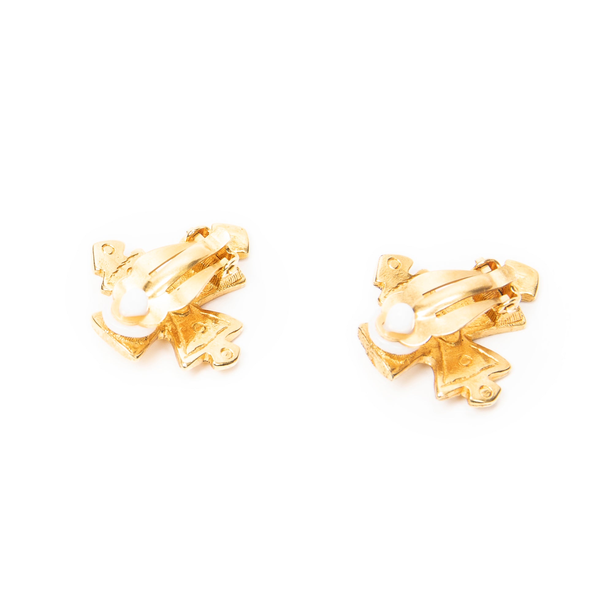 CC Cross Clip On Earrings 