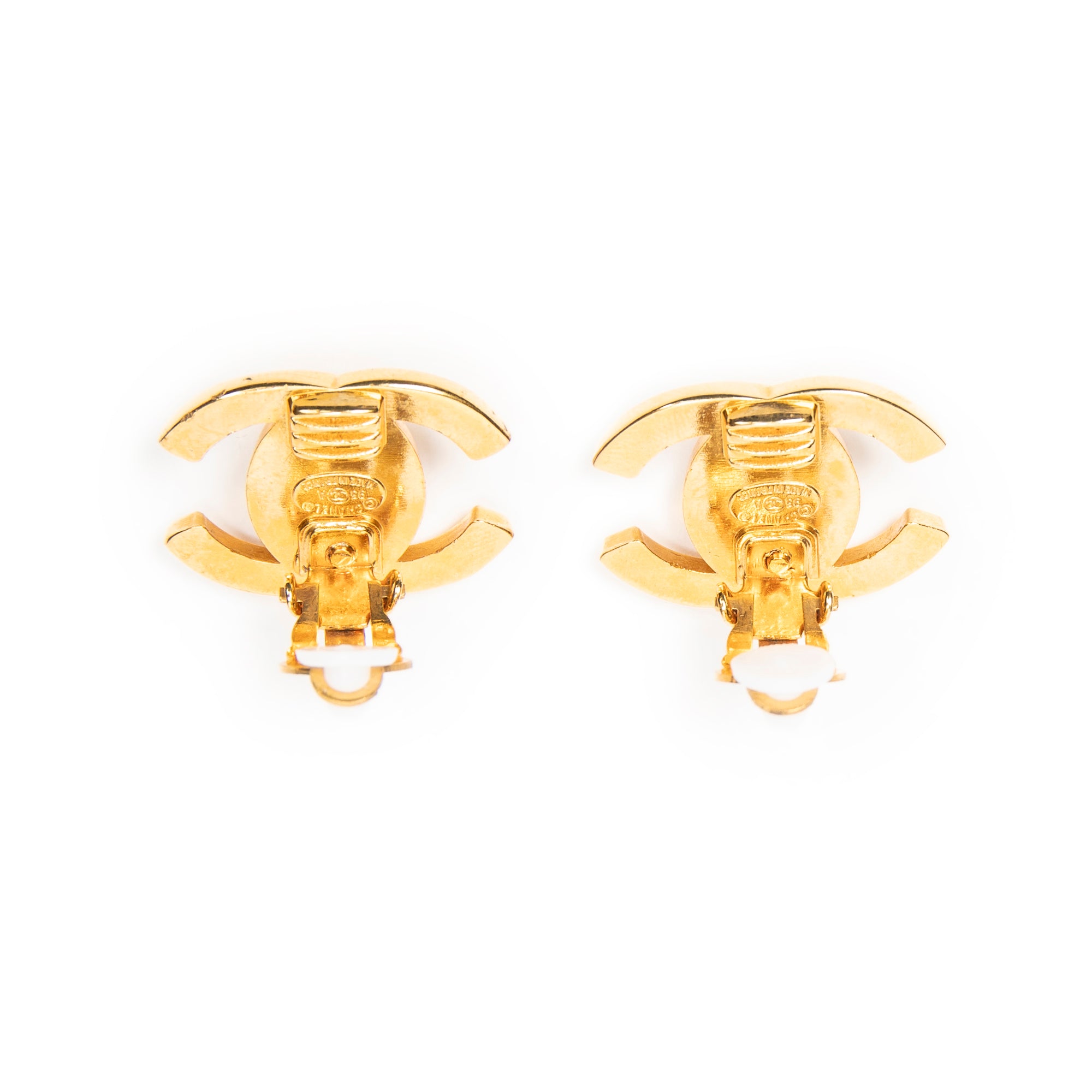 CC Turn Lock Clip On Earrings 