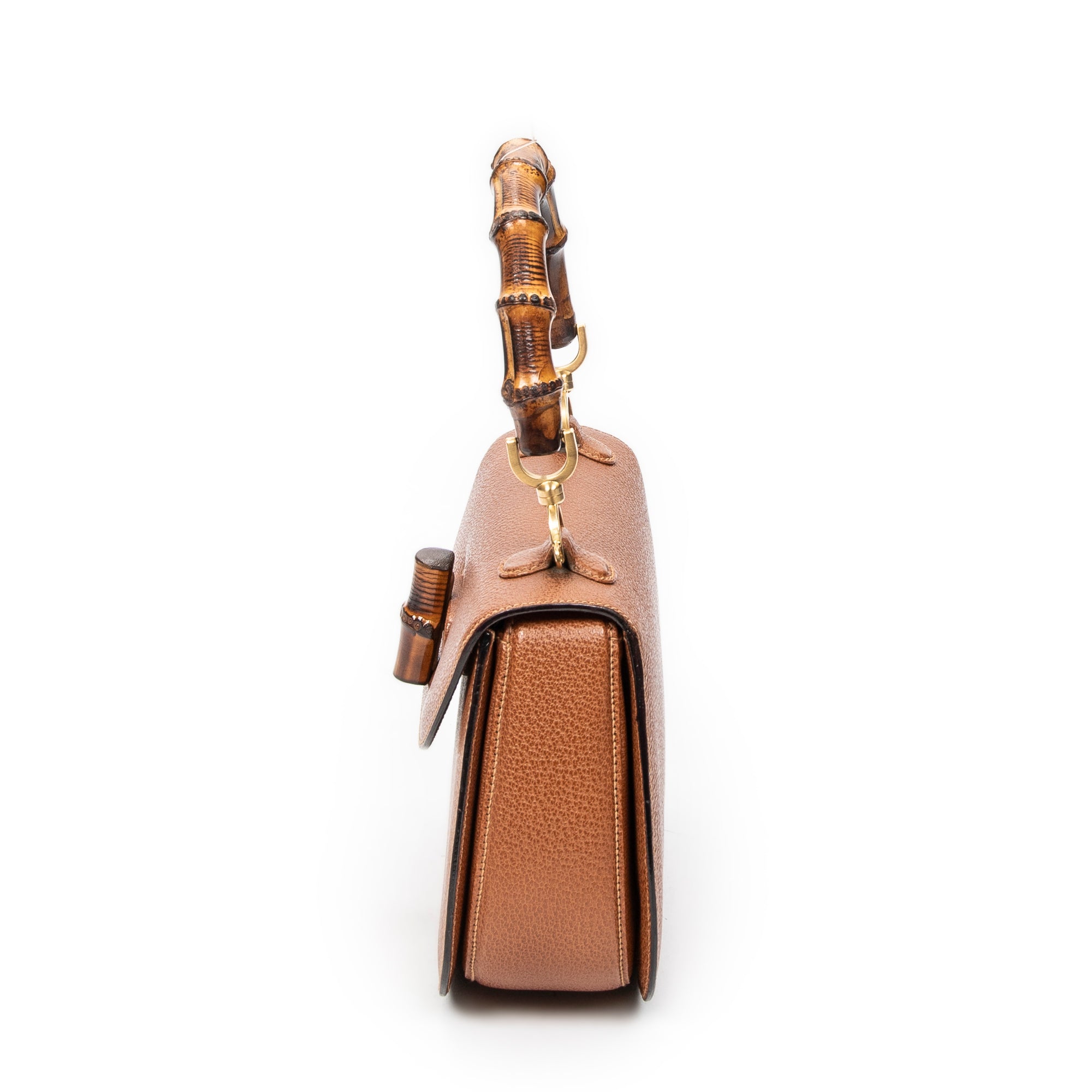 Medium Bamboo Top Handle Flap 