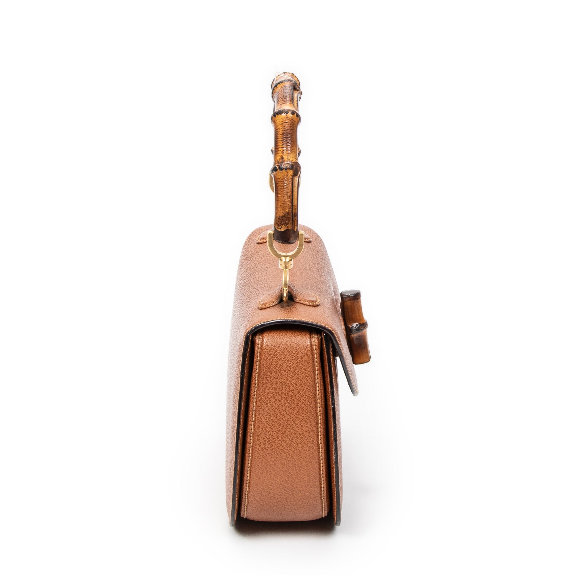 Medium Bamboo Top Handle Flap 