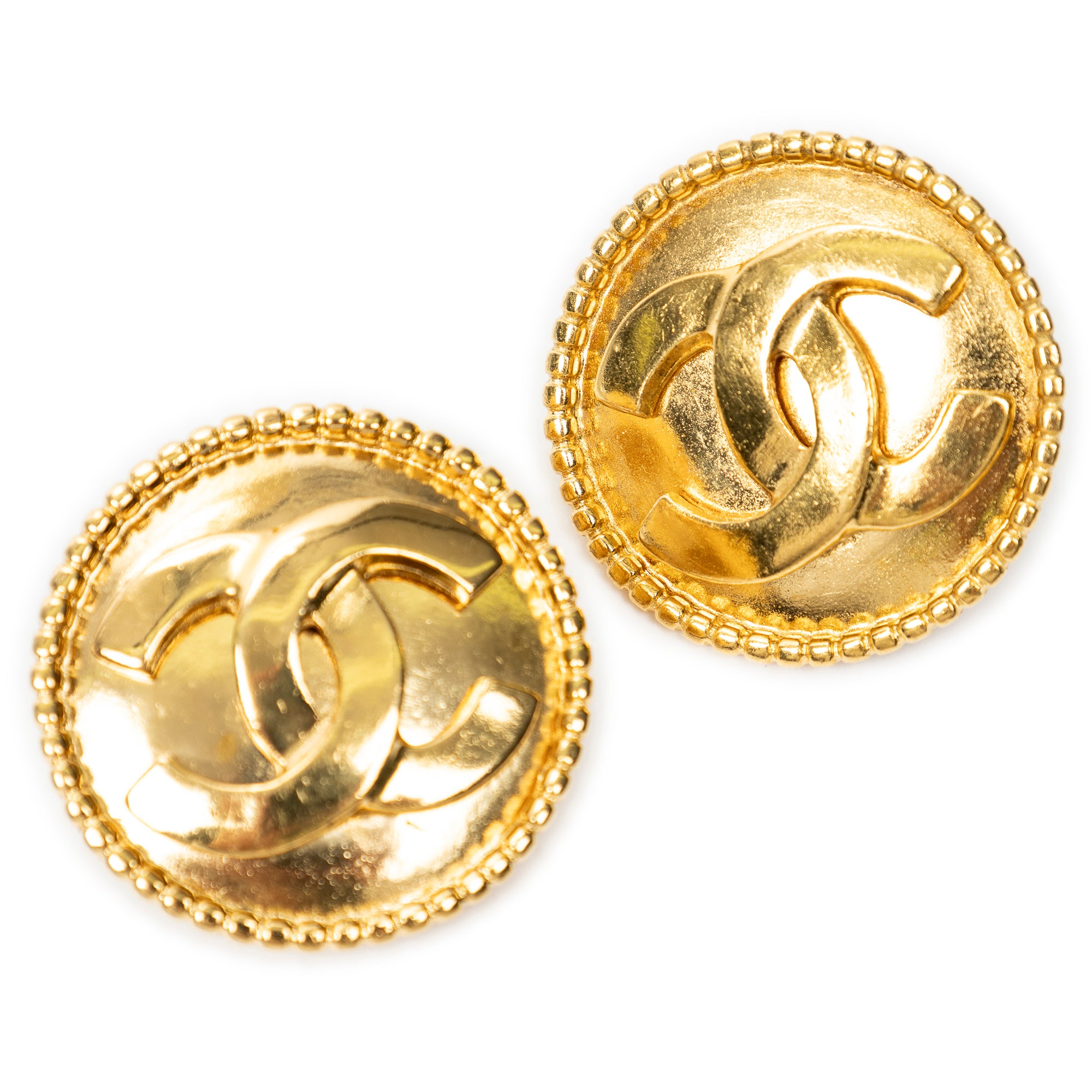 CC Round Clip On Earrings 