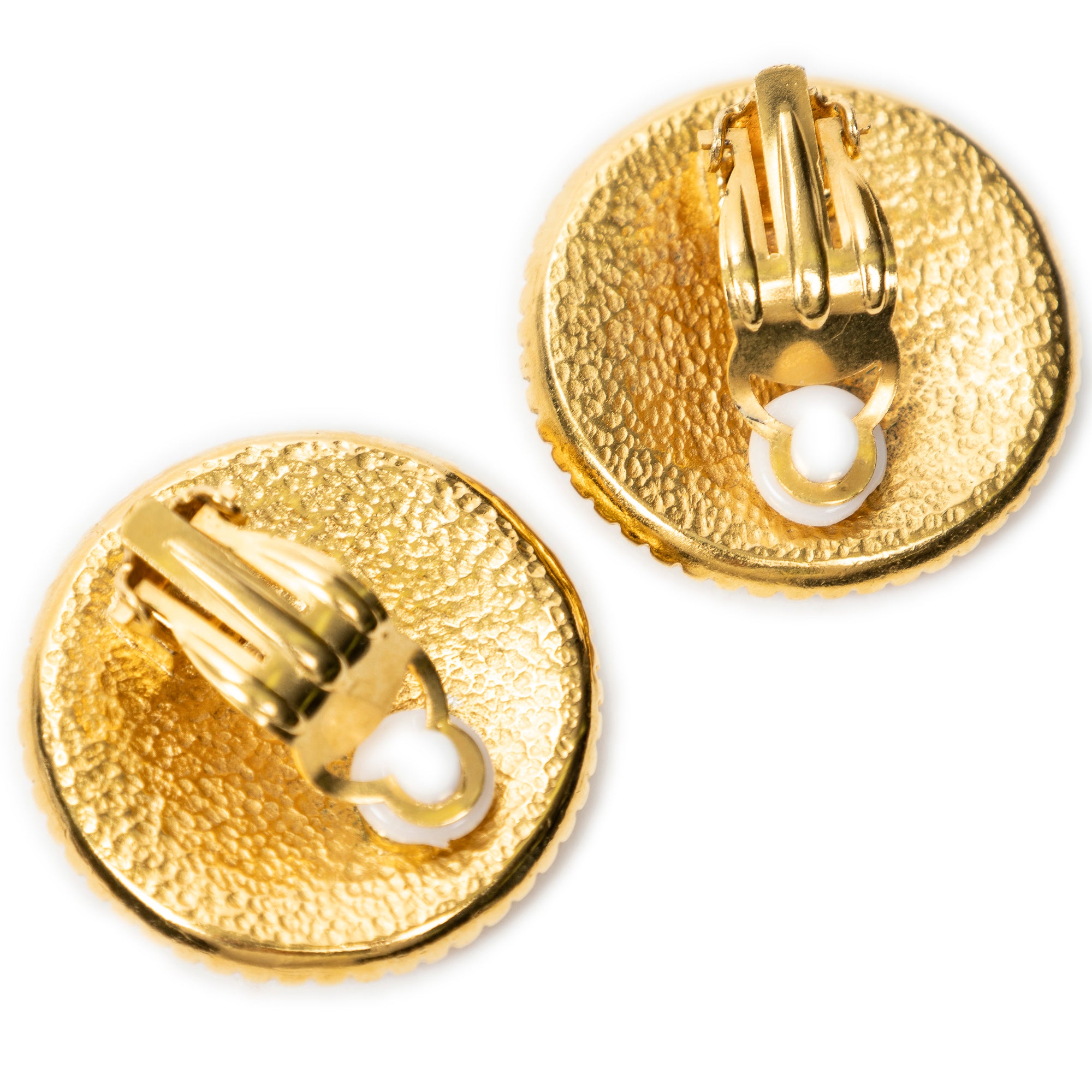 CC Round Clip On Earrings 